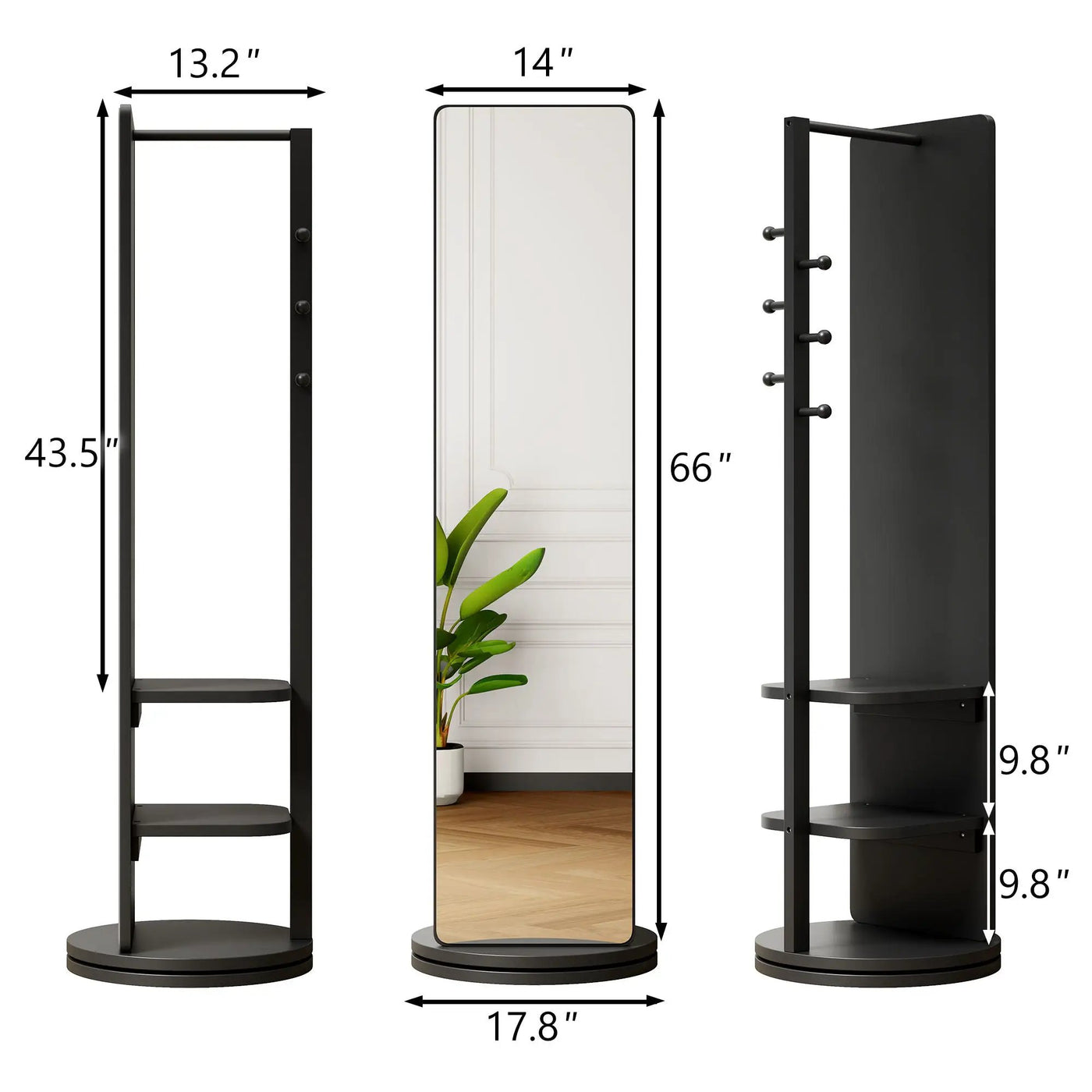 3 In 1 Multifunctional Full-Length Clothing Mirror by HouseOfZazla