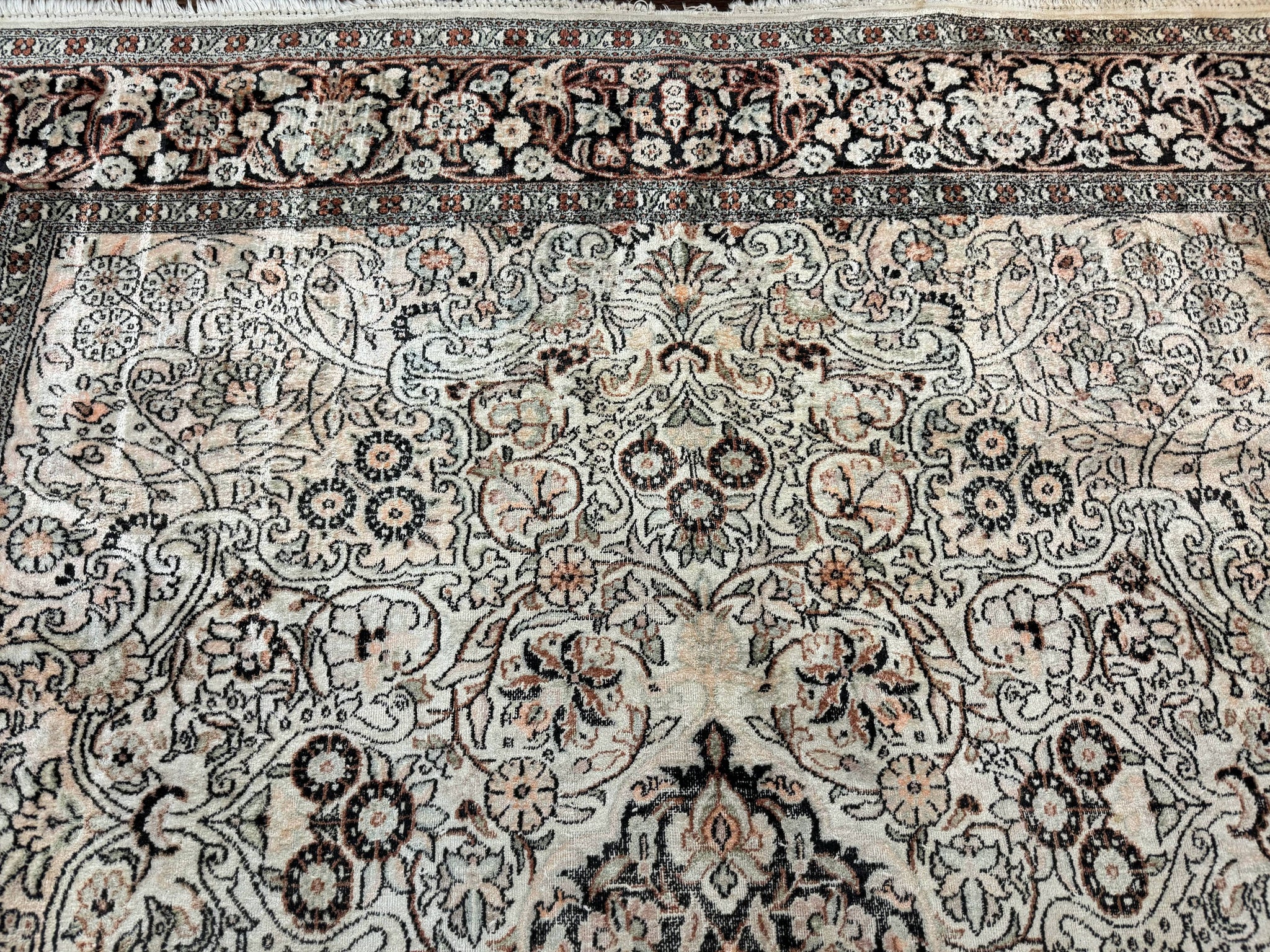 Silk Indian Kashmiri Rug 6x9 by Jewel Rugs