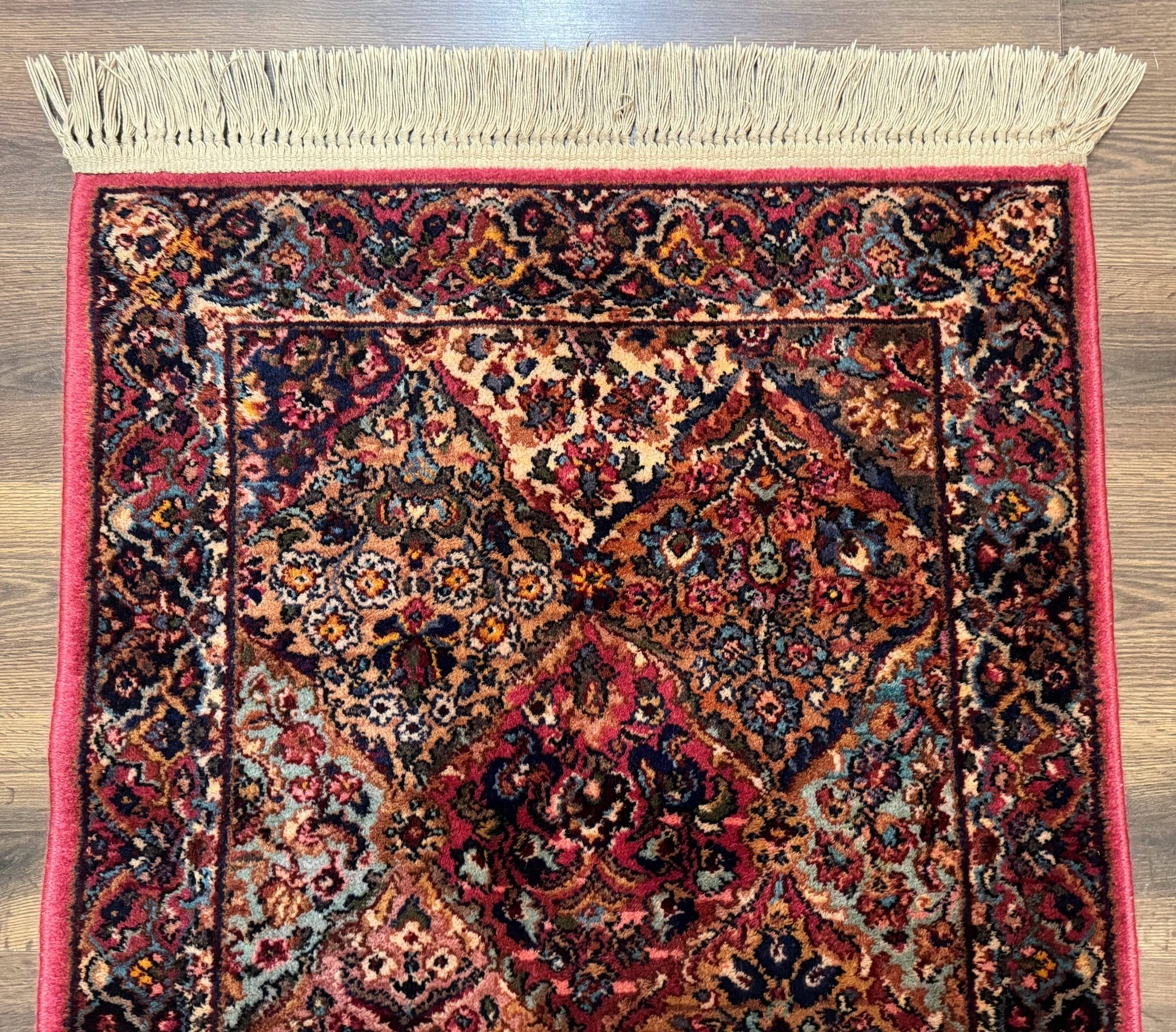 Karastan Rug 3x5 Multicolor Panel Kirman #717, Original 700 Series, Wool Pile, Discontinued by Jewel Rugs
