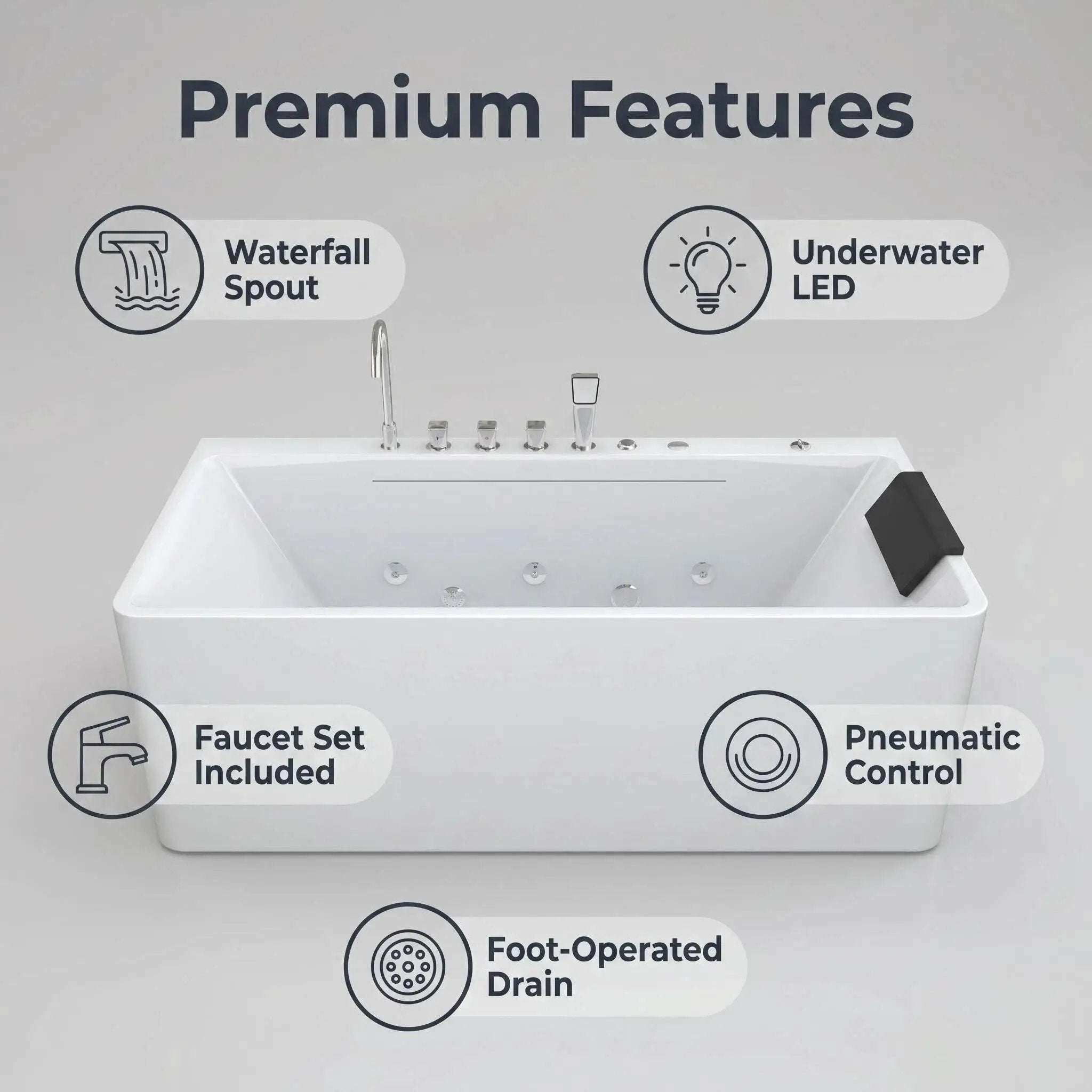 67-Inch Single-Person Luxury Whirlpool Bathtub by HouseOfZazla