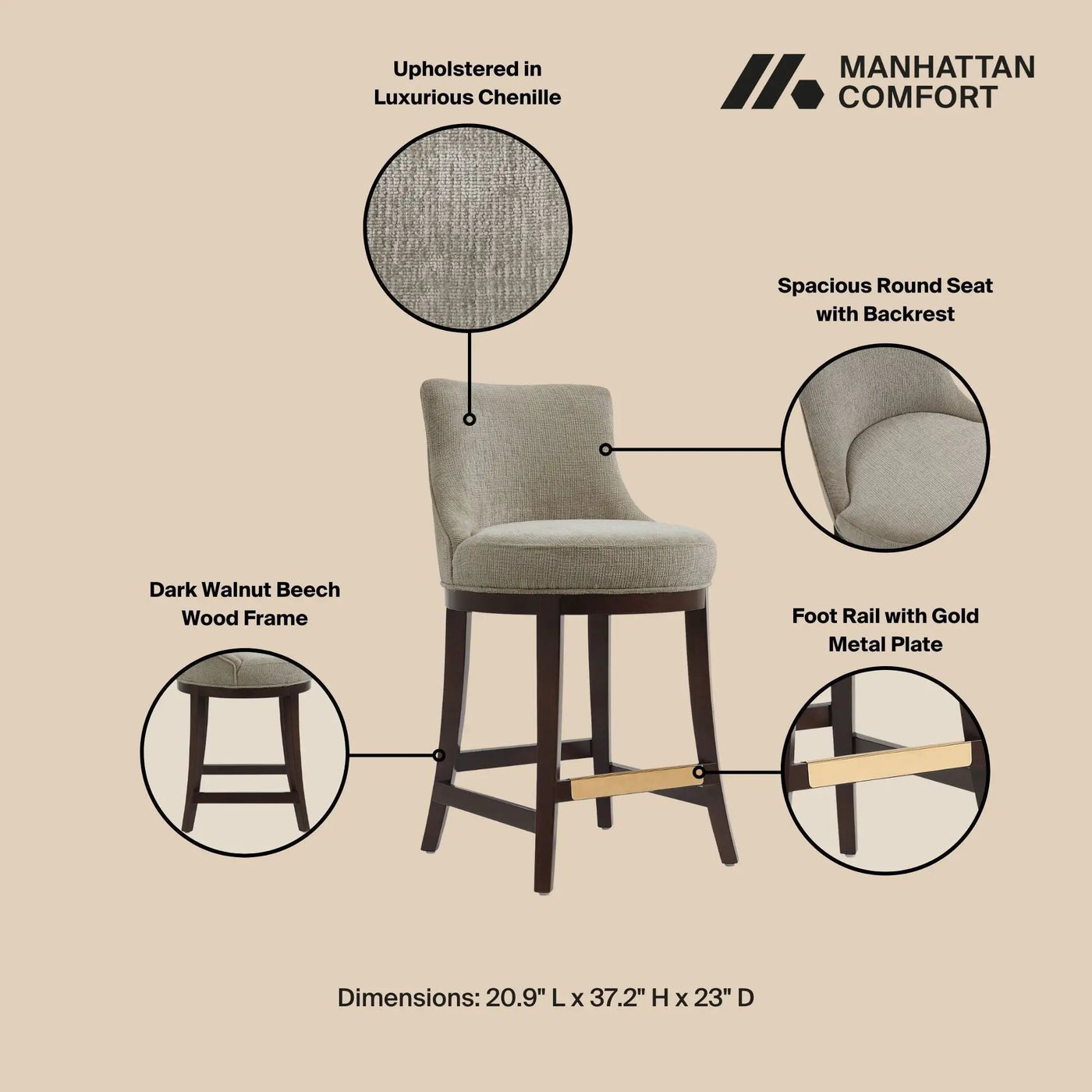 Lucia - Counter Stool by HouseOfZazla