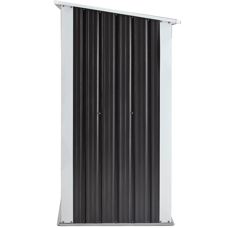 Log Storage Shed, Log Holder With Roof, Log Storage Shed, Firewood Rack For Backyard Garden Patio Porch, Anthracite Galvanized Steel - Black by HouseOfZazla