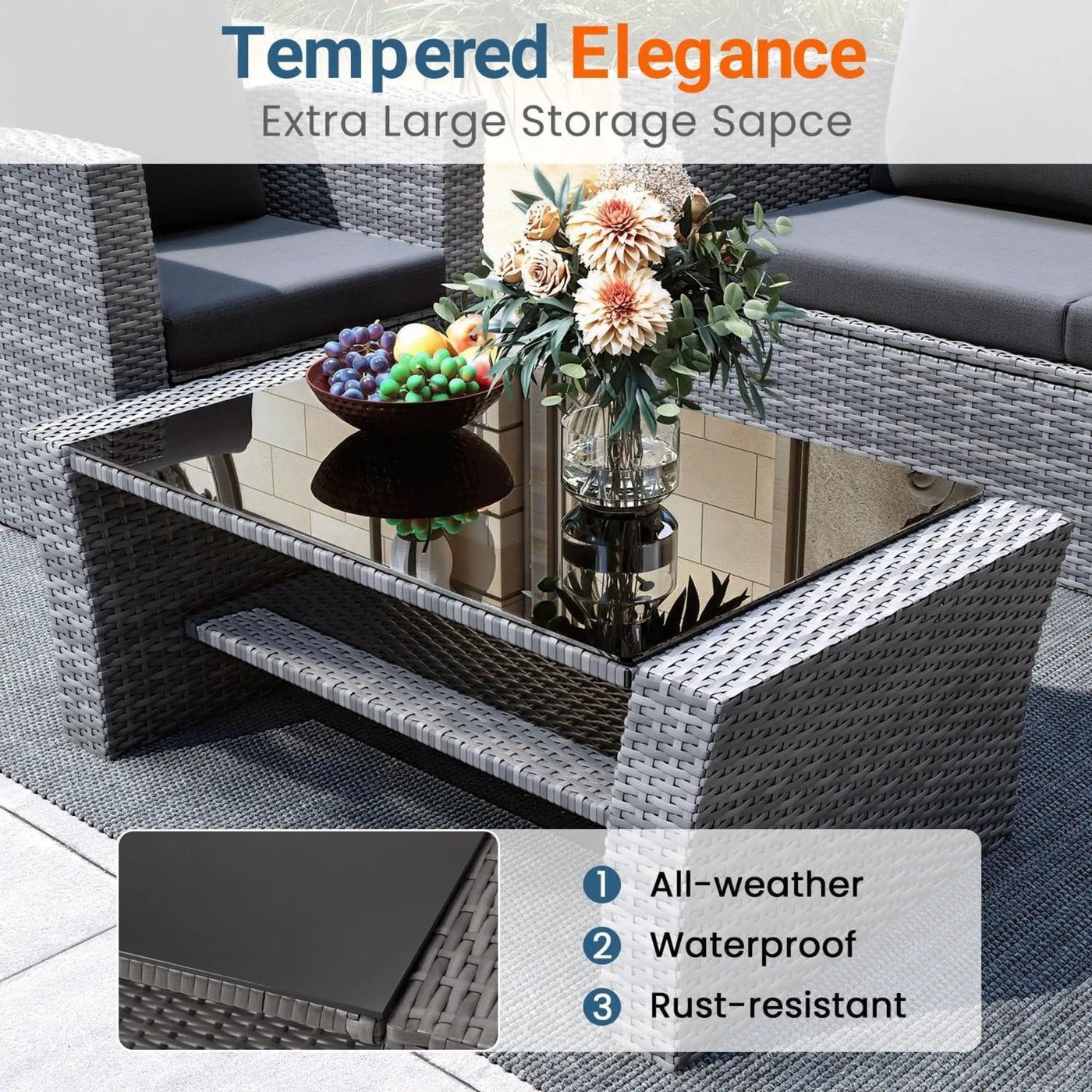 Modern Patio Set With Table And Cushions by HouseOfZazla