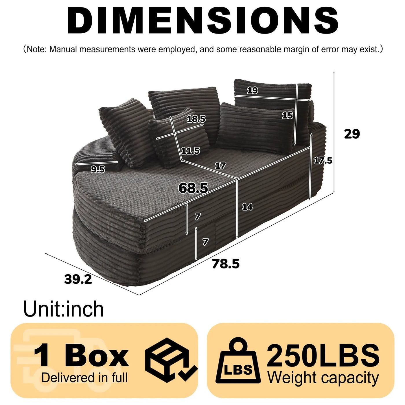 Semi Circular 2 In 1 Sofa Bed With Neck Pillow And Throw Pillows by HouseOfZazla