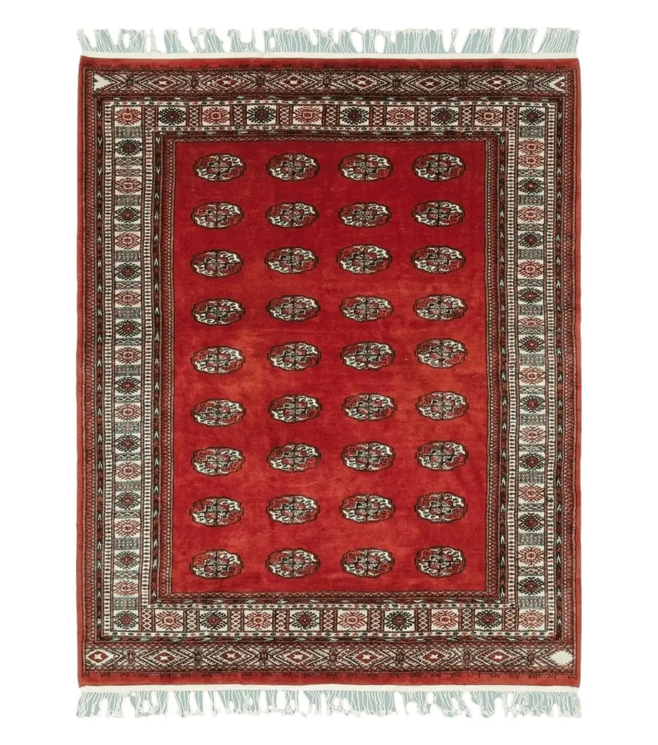 7' X 9' Vintage Handmade Bokhara Turkoman Pakistan Wool Rug Carpet Nice by Jewel Rugs
