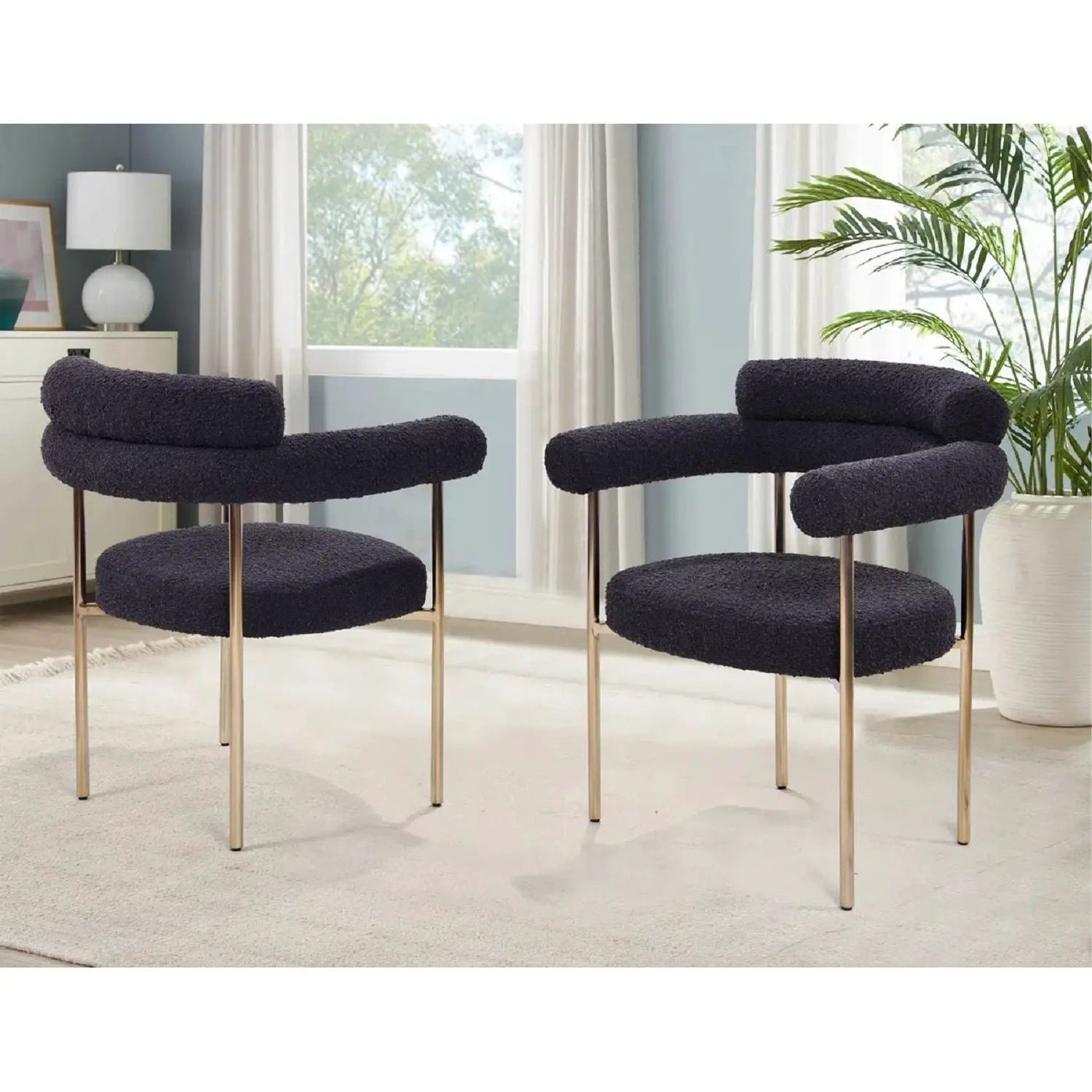 Upholstered Accent Dining Chairs With Armrests (Set of 2) by HouseOfZazla