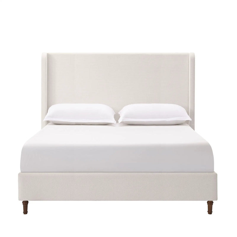 Harper - Tall Headboard Upholstered Bed / High Headboard / Elegant Simplicity / No Box Spring Needed by HouseOfZazla