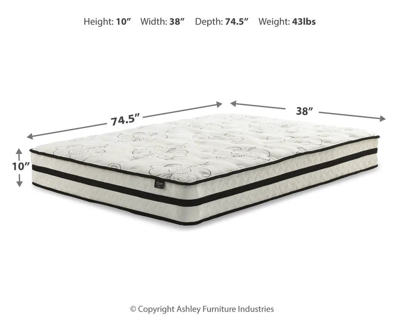 Chime 10 Inch Hybrid - Medium Hybrid Mattress by Unique Piece Furniture