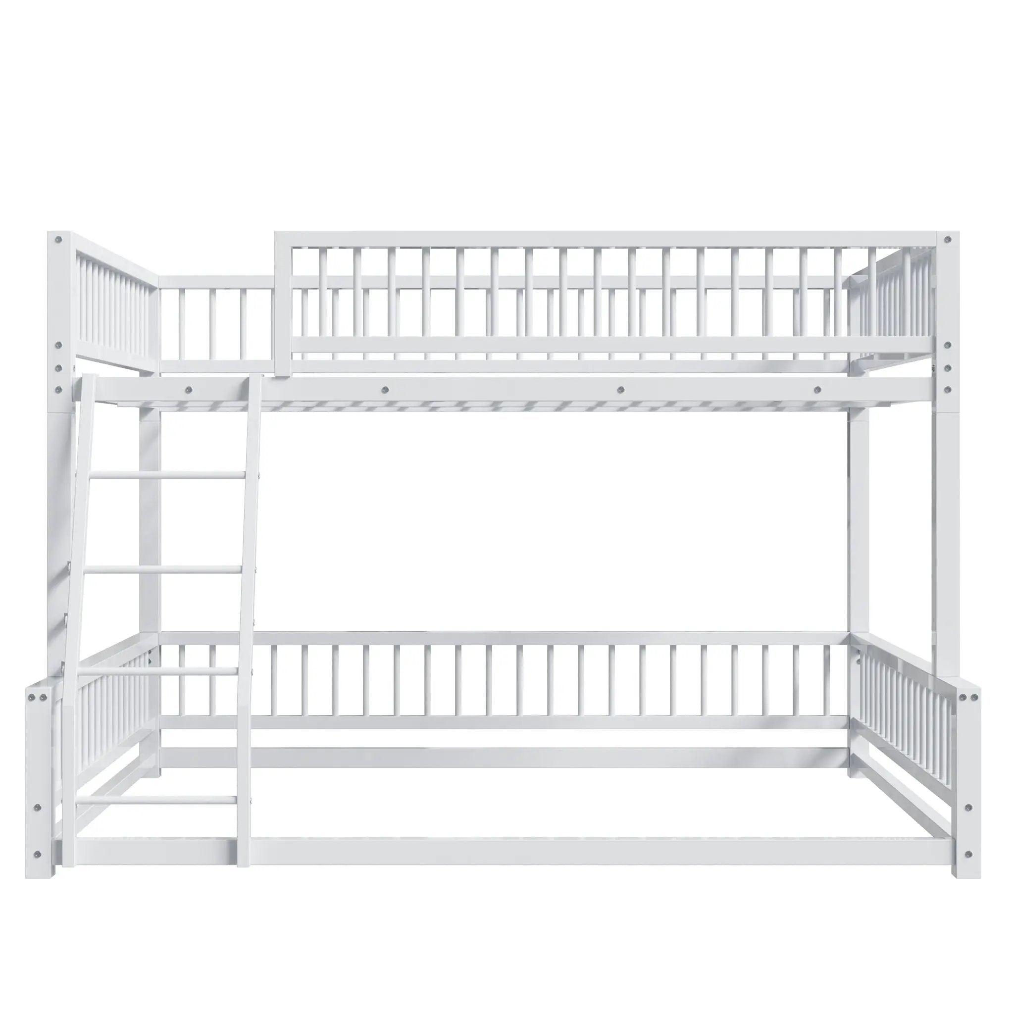 Bunk Bed Frame With Ladder And Safety Guardrails by HouseOfZazla