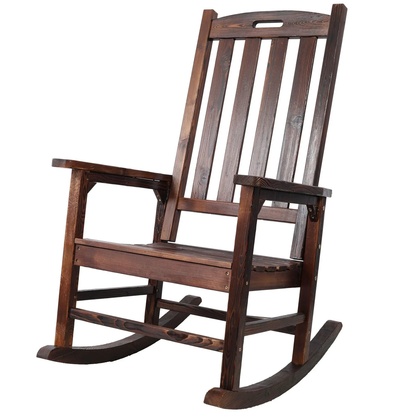 Oversized Porch Rocker Chair With Wide Seat And Tall Backrest by HouseOfZazla