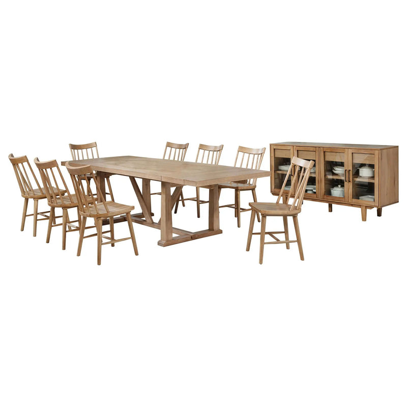 Middleton 10-piece Extension Leaf Dining Set Natural Brown by Unique Piece Furniture