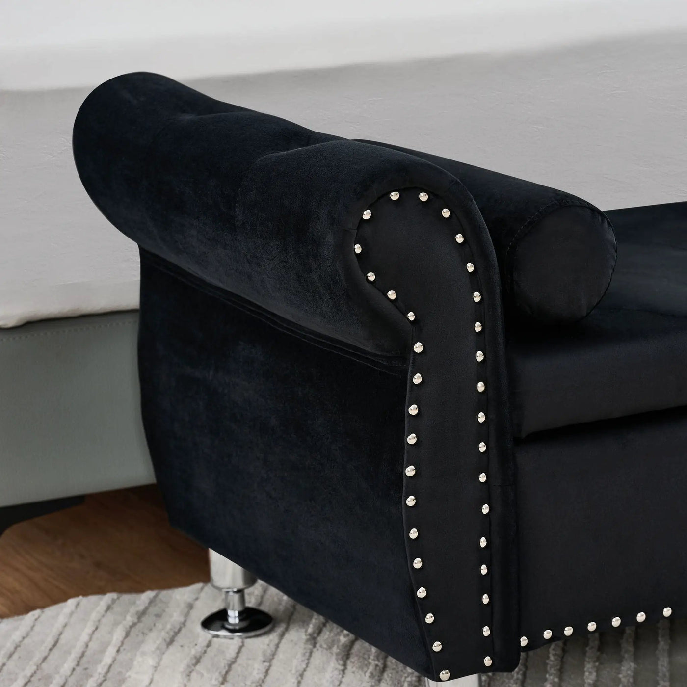 Storage Bench With Crystal Buttons And 1 Pillow For Bedroom by HouseOfZazla