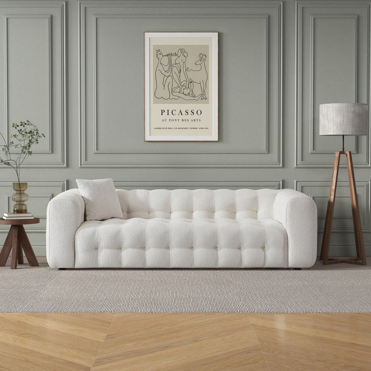 Beige Modern Tufted Chesterfield Sofa with Deep Button Tufting, photo 7 of 10