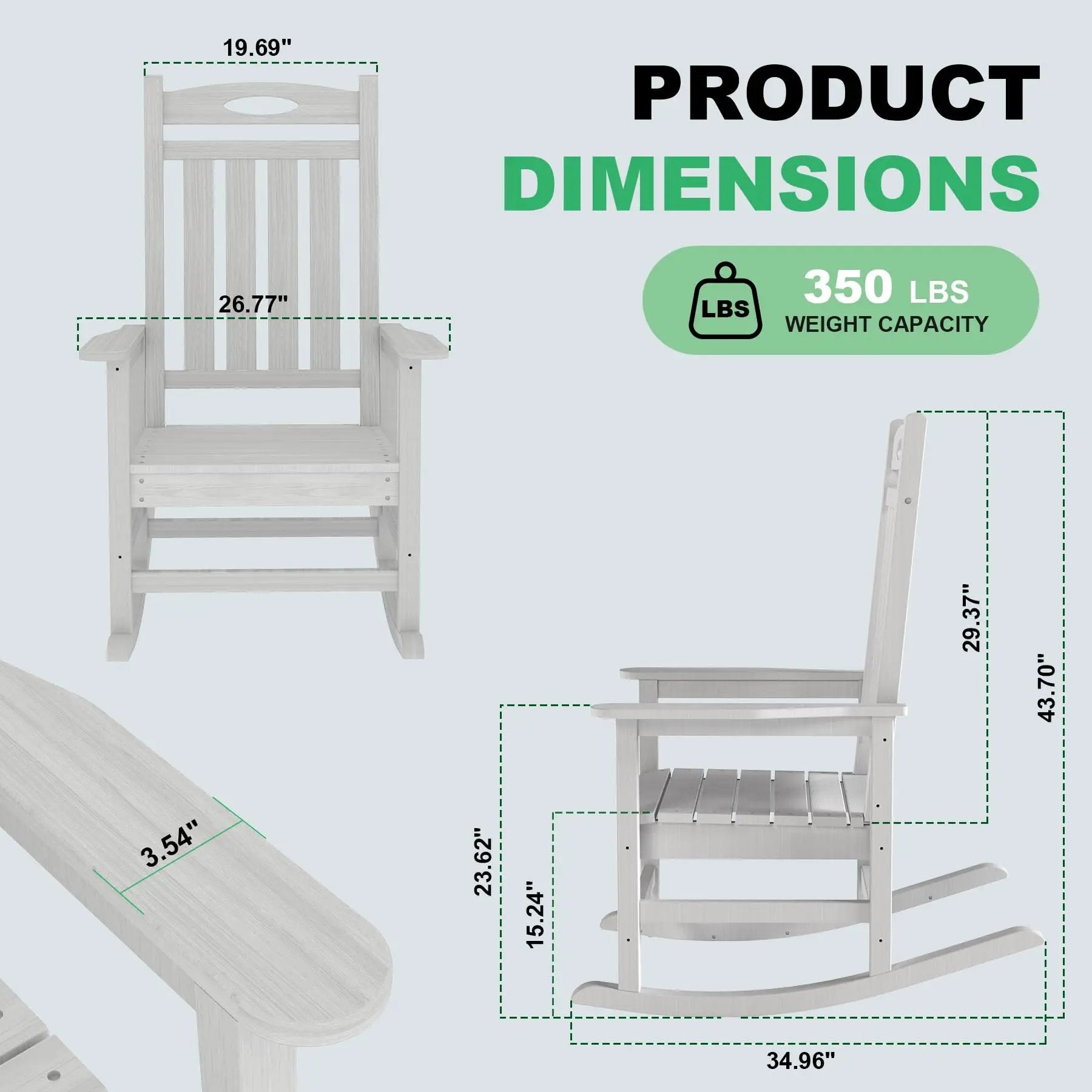 Outdoor Rocking Chair Set of 2 by HouseOfZazla