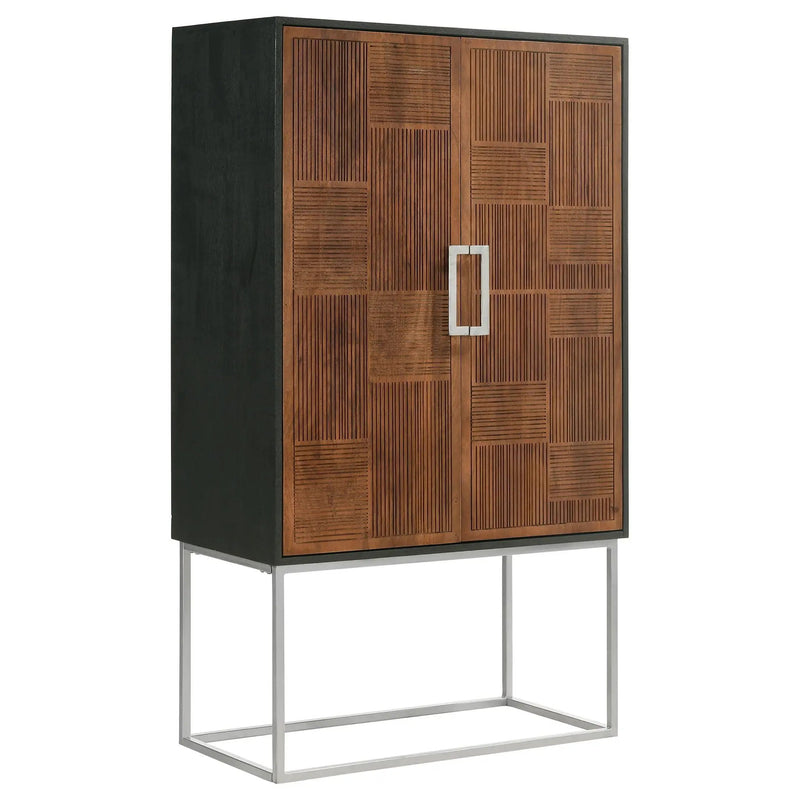 Washoe - 2 Door Bar Cabinet - Walnut by HouseOfZazla