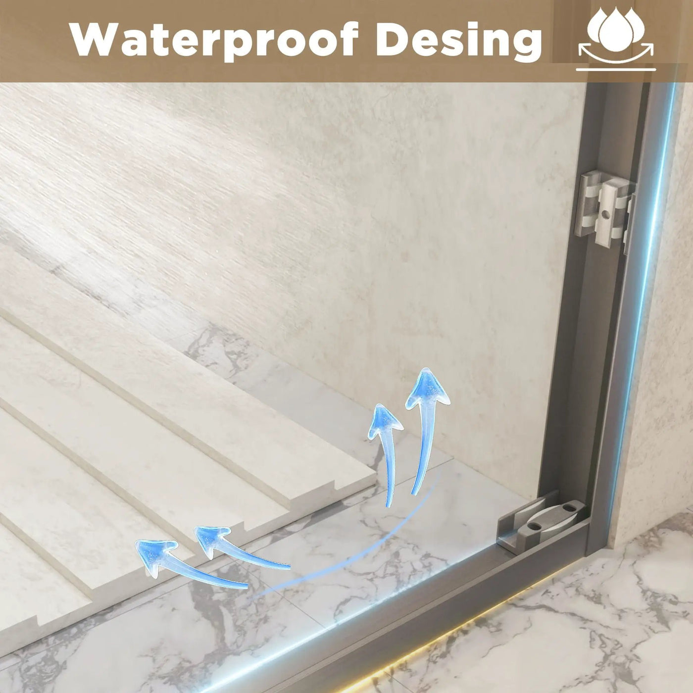 Double Sliding Shower Door With Explosion Proof Film by HouseOfZazla