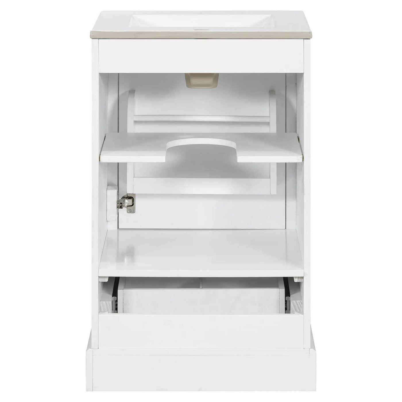 Bathroom Vanity With Sink, Soft Close Door, Adjustable U-Shaped Shelf by HouseOfZazla