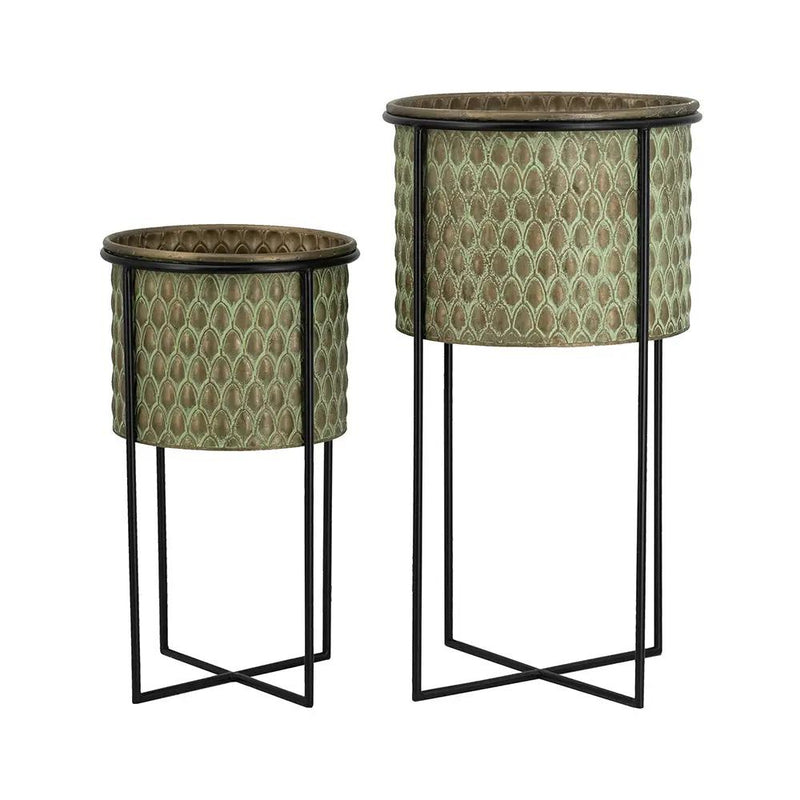 Set of 2 Textured Garden Pots by HouseOfZazla