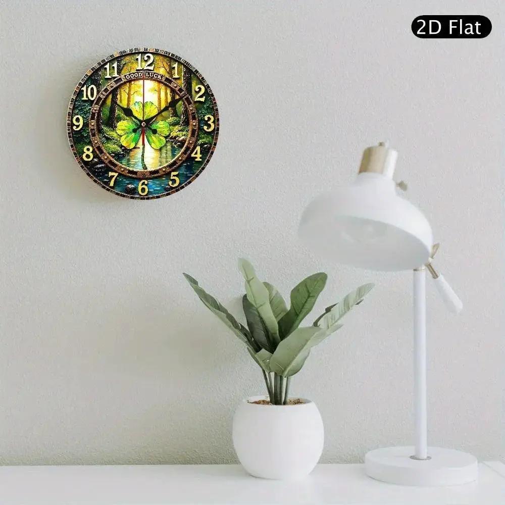 Wall Clock - Silent Wooden Round by House Of Avana