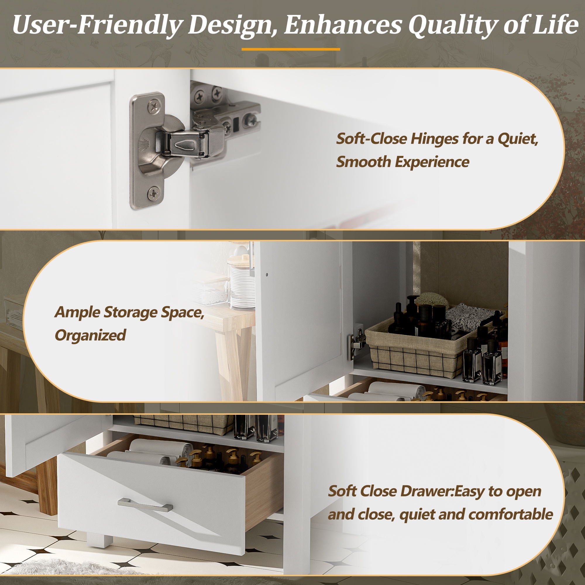 Bathroom Vanity With Sink, Frame And Drawer by HouseOfZazla