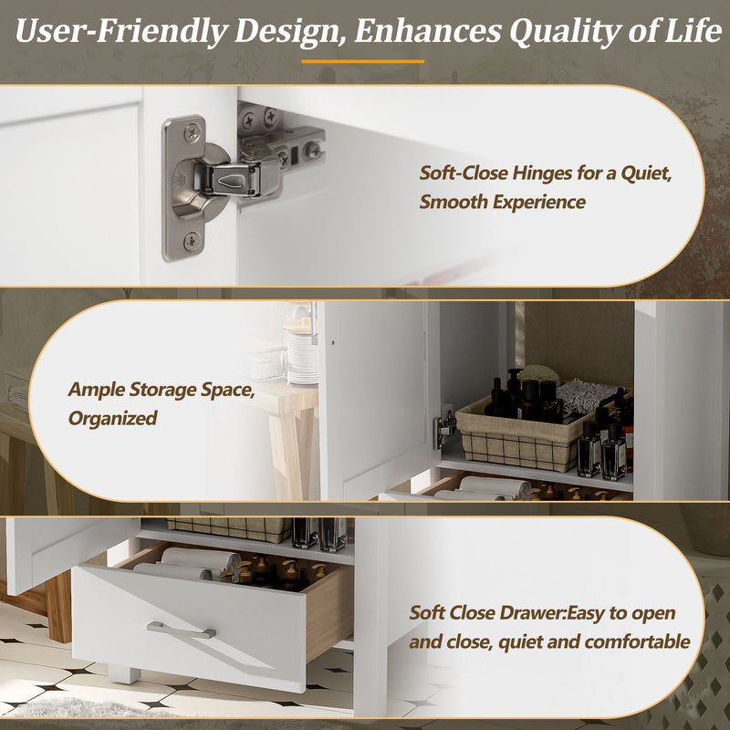 Bathroom Vanity With Sink, Frame And Drawer by HouseOfZazla