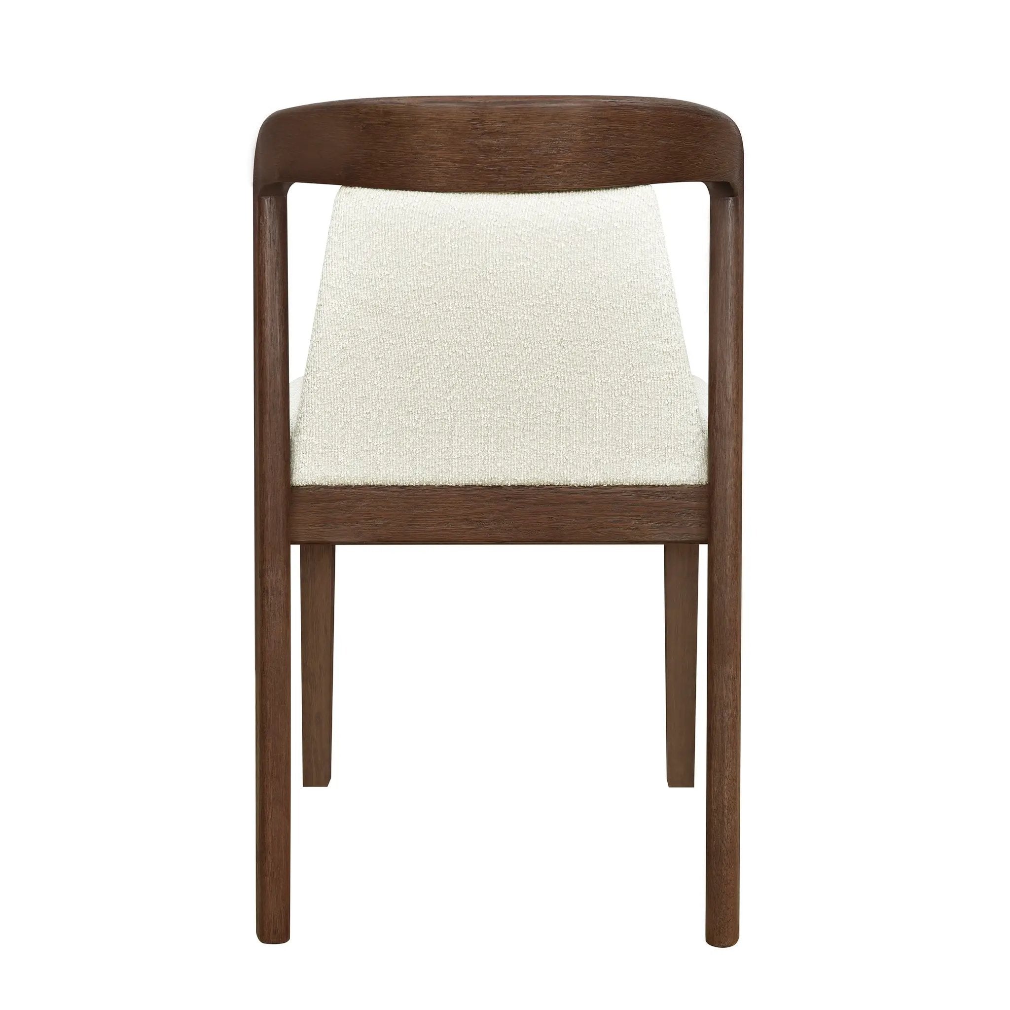 Upholstered Backrest Armless Dining Chairs (Walnut+Camel) by HouseOfZazla