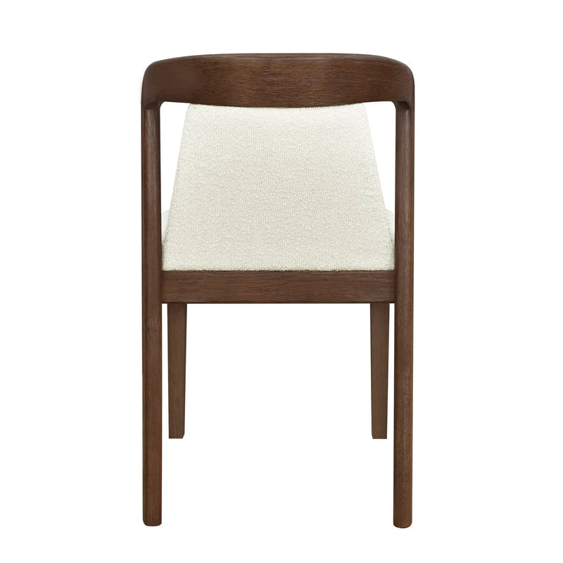 Upholstered Backrest Armless Dining Chairs (Walnut+Camel) by HouseOfZazla
