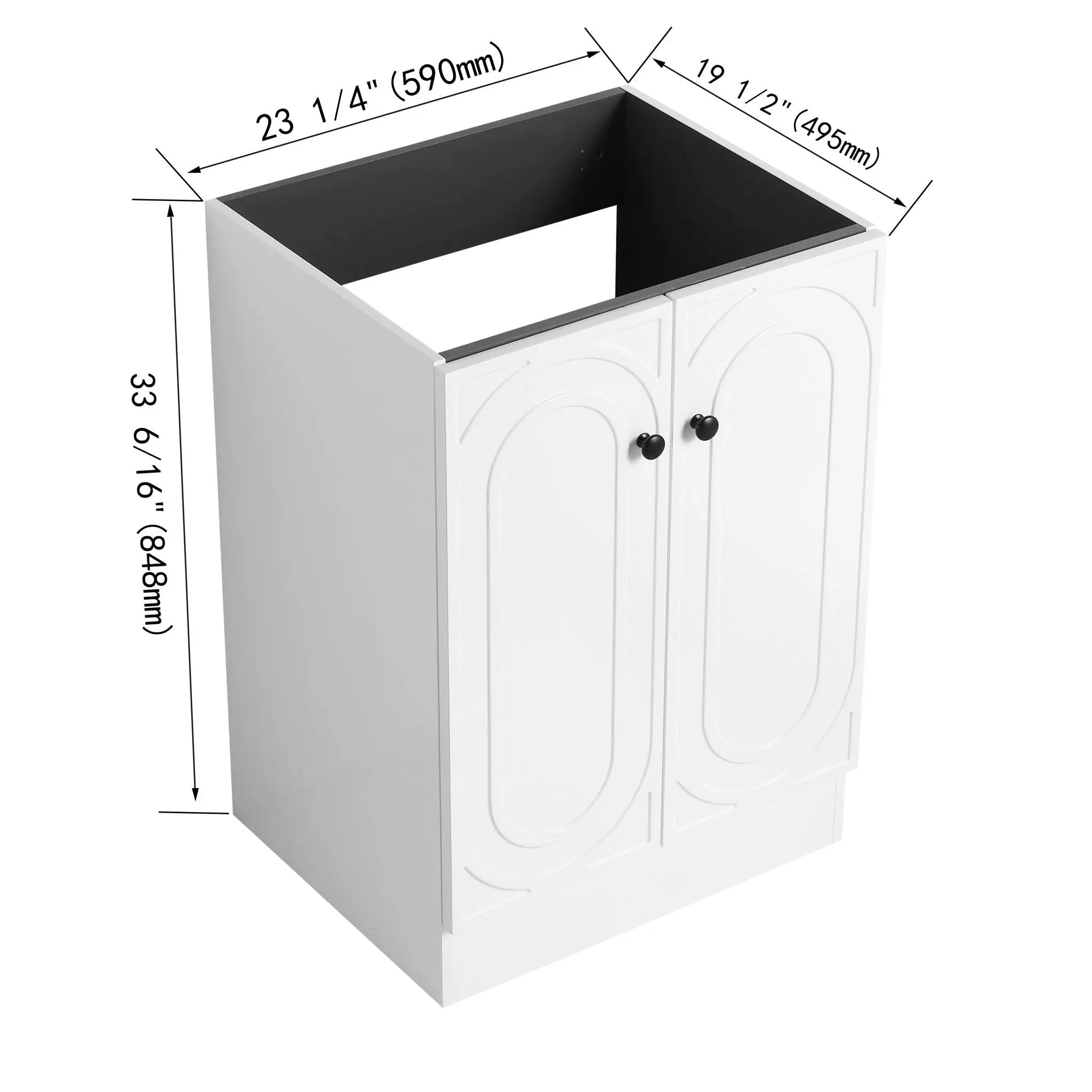 Modern Freestanding Bathroom Vanity With Soft Close Cabinet Doors