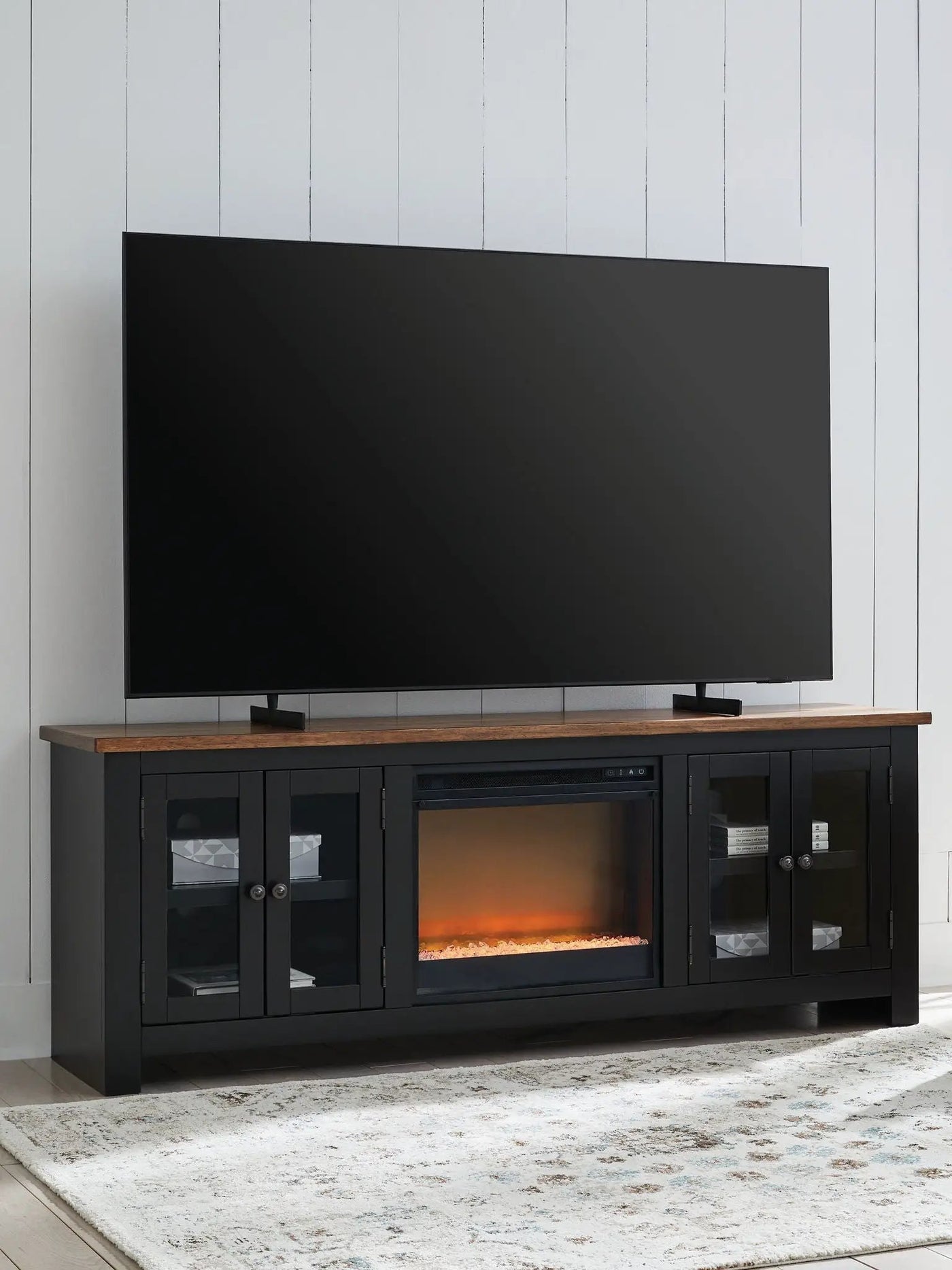 Wildenauer - 76" TV Stand With Electric Fireplace by Unique Piece Furniture