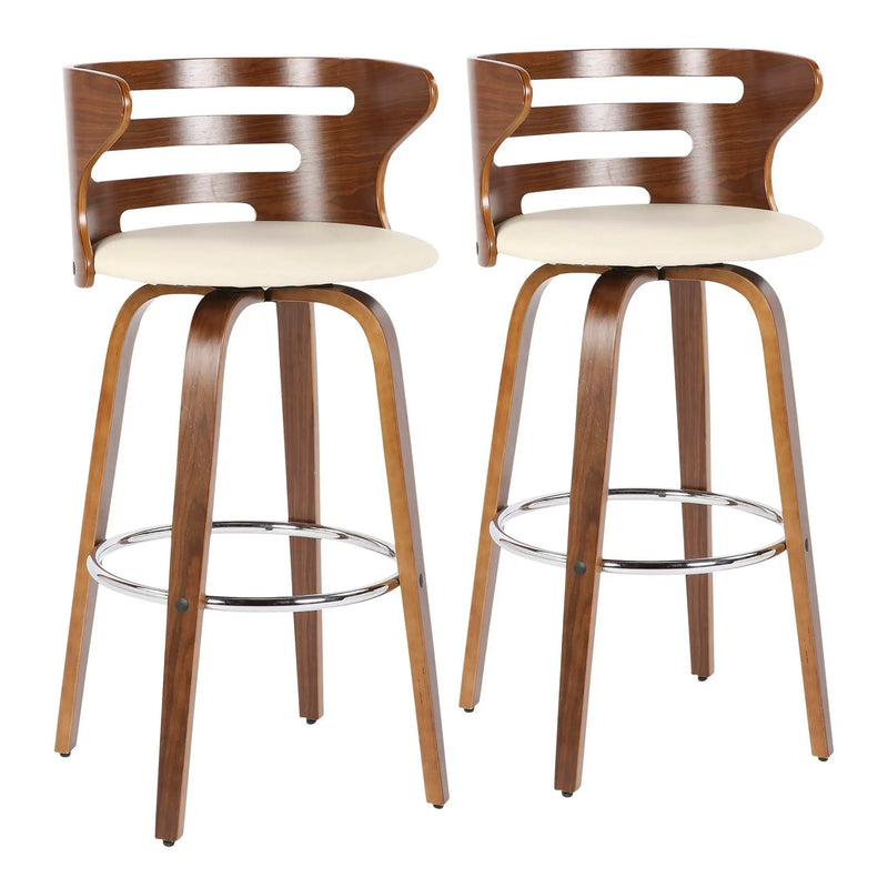 Cosini - Mid Century Modern Fixed Height Barstool With Swivel (Set of 2) by Unique Piece Furniture
