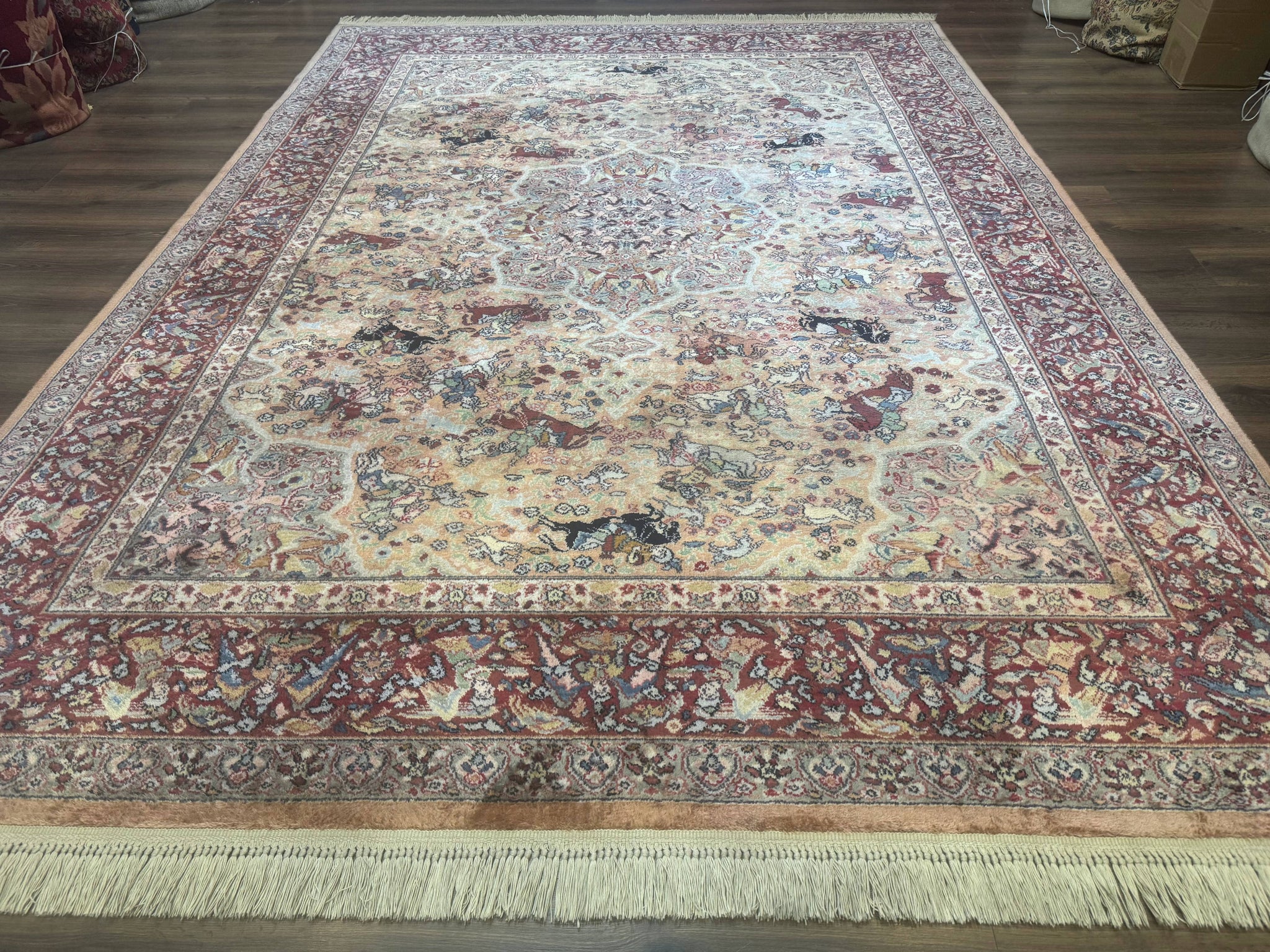 Karastan Rug 8.8 x 12 Persian Hunting Rug #723, Wool Area Rug by Jewel Rugs