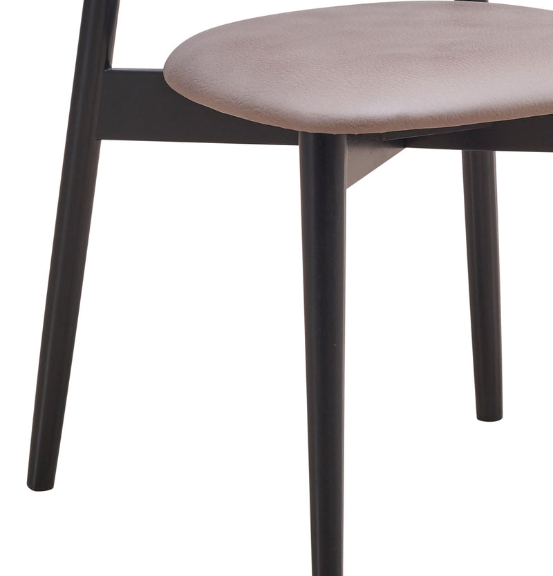 Lanae Polished Microfiber Side Chair Set of 2 with Foam Support - Gray, photo 4 of 6