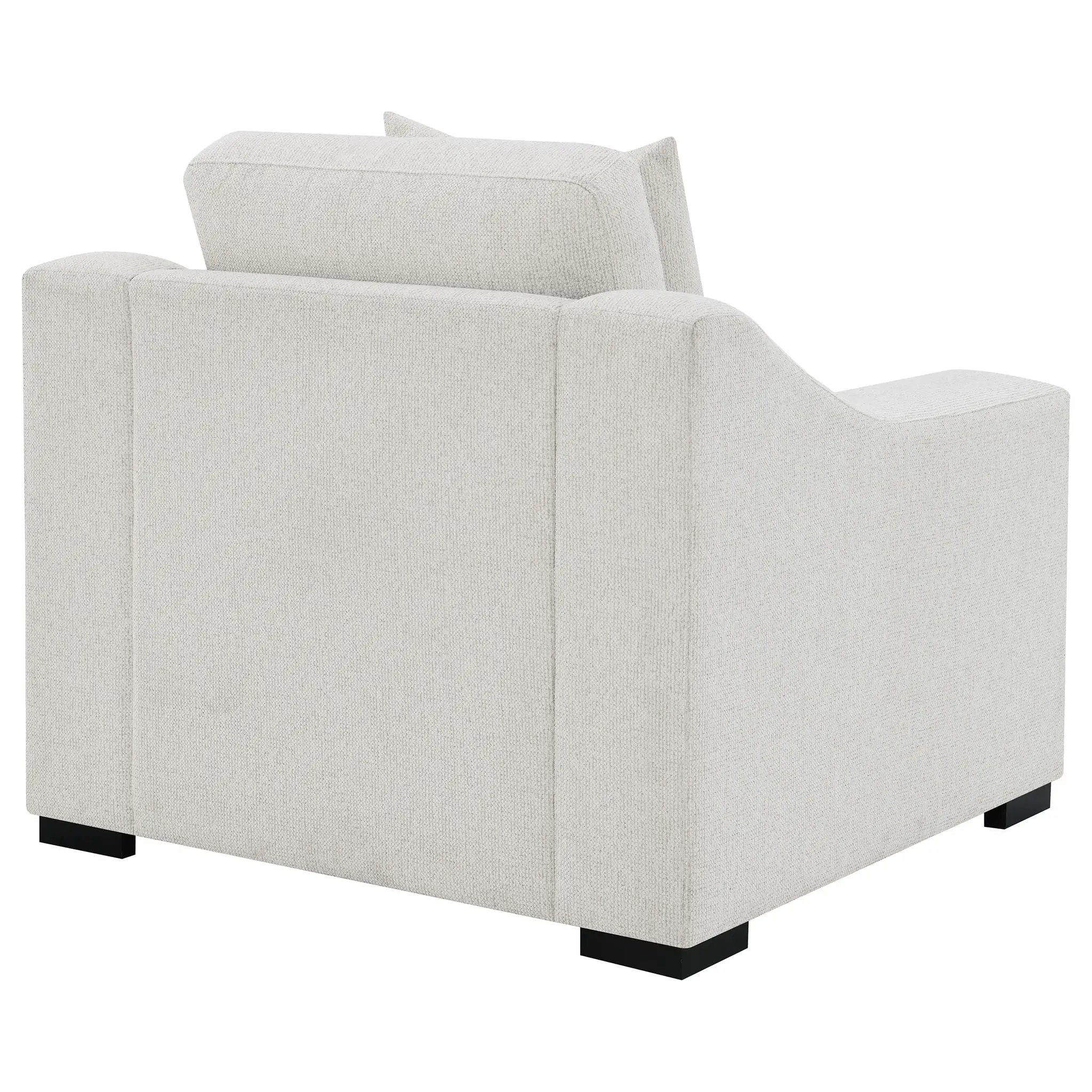 Ashlyn Fabric Upholstered Track Arm Accent Chair Sand by Unique Piece Furniture