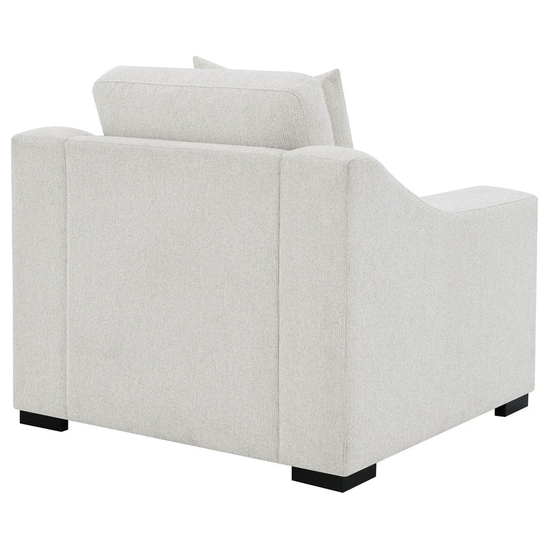 Ashlyn Fabric Upholstered Track Arm Accent Chair Sand by Unique Piece Furniture