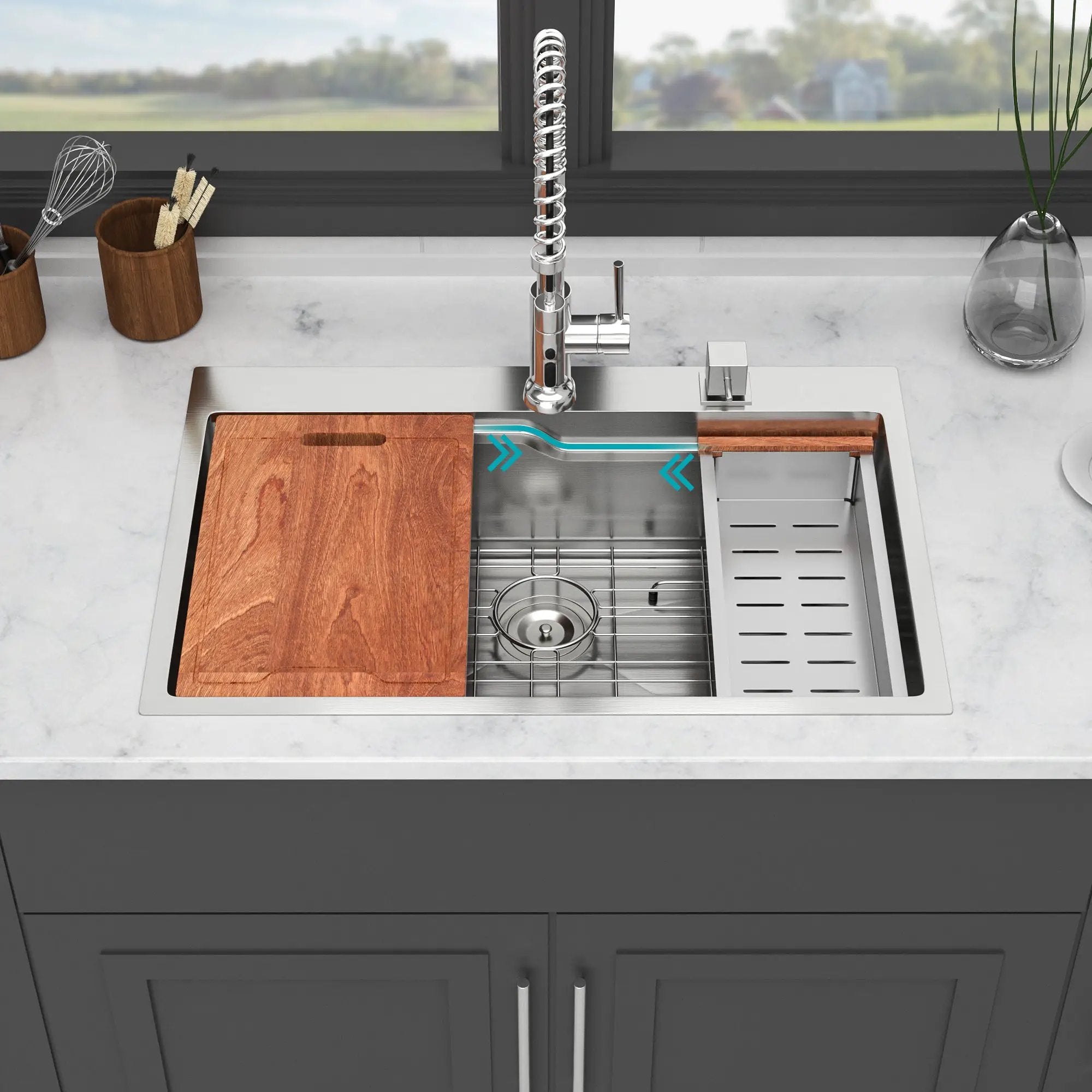33" Drop In Kitchen Sink by HouseOfZazla