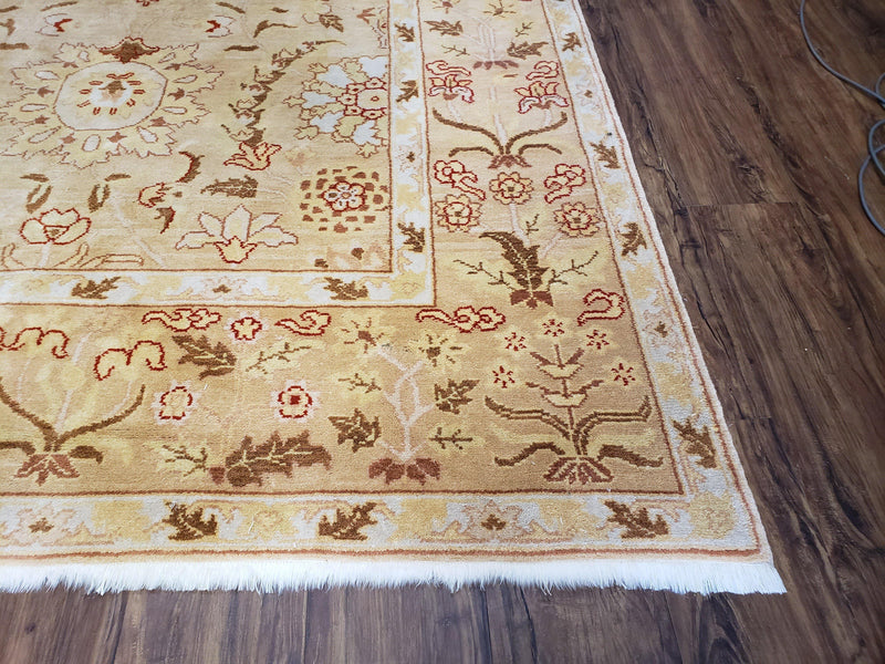 Vintage Turkish Oushak Area Rug 6x9, Wool Hand-Knotted by Jewel Rugs