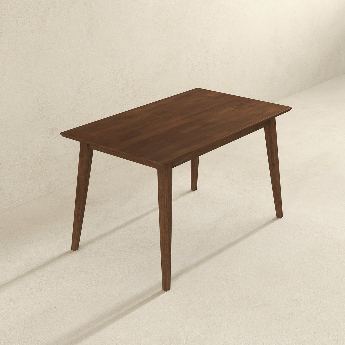 Rectangular Modern Dining Table with Solid Wood Construction – Dark Brown or White, photo 35 of 40