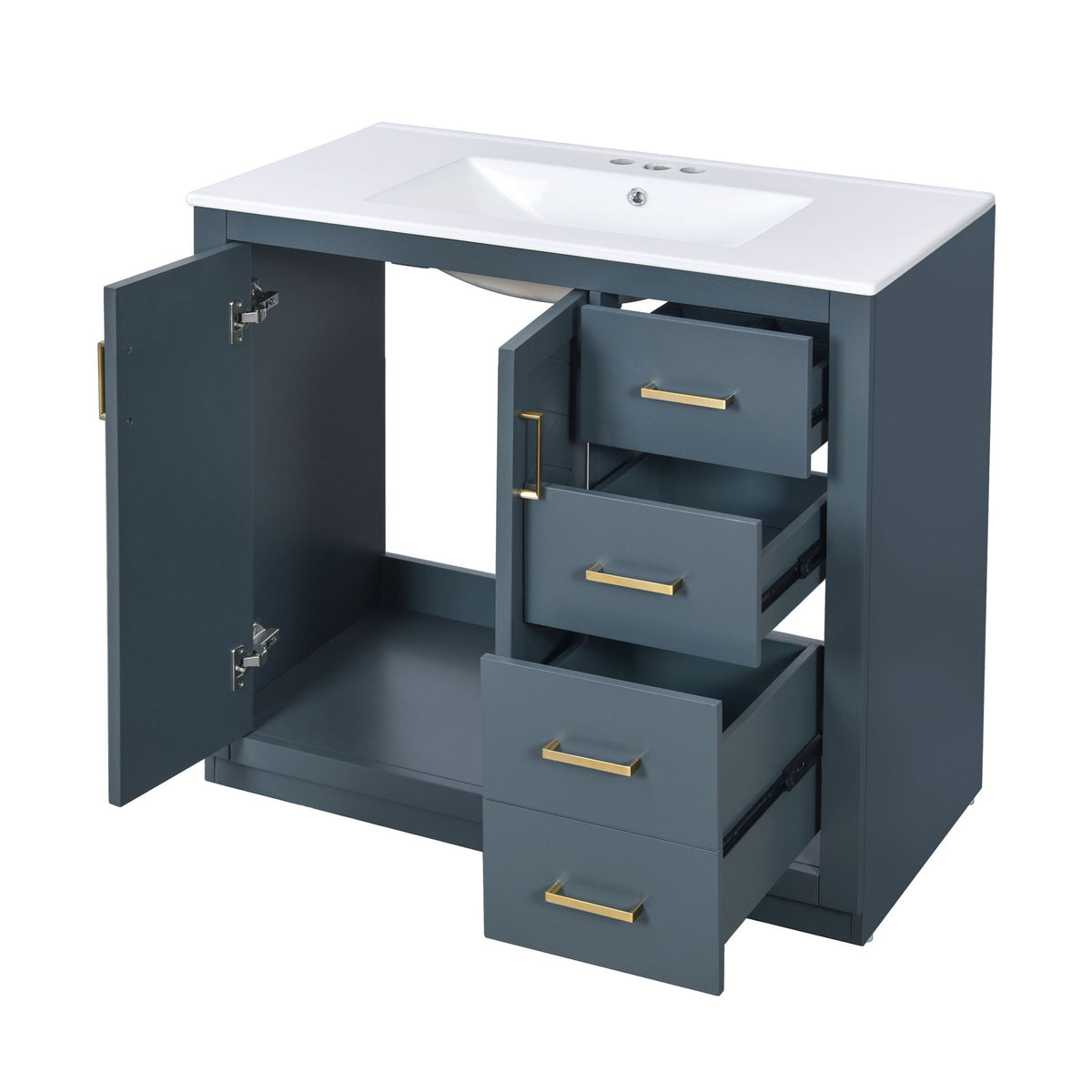 Bathroom Vanity With Sink Combo, Storage Cabinet, Freestanding Set, photo 5 of 31