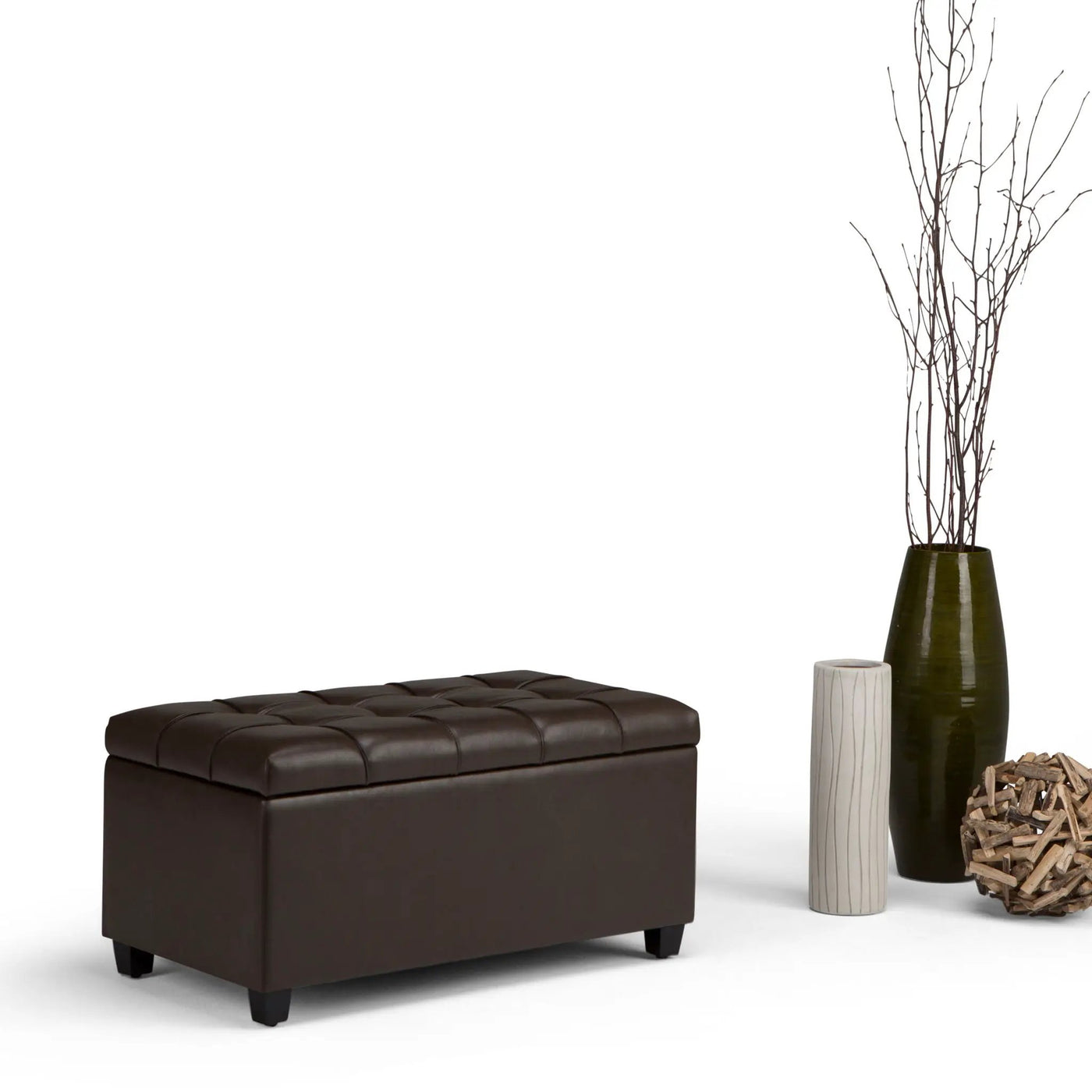 Sienna - Transitional Storage Ottoman Bench by HouseOfZazla