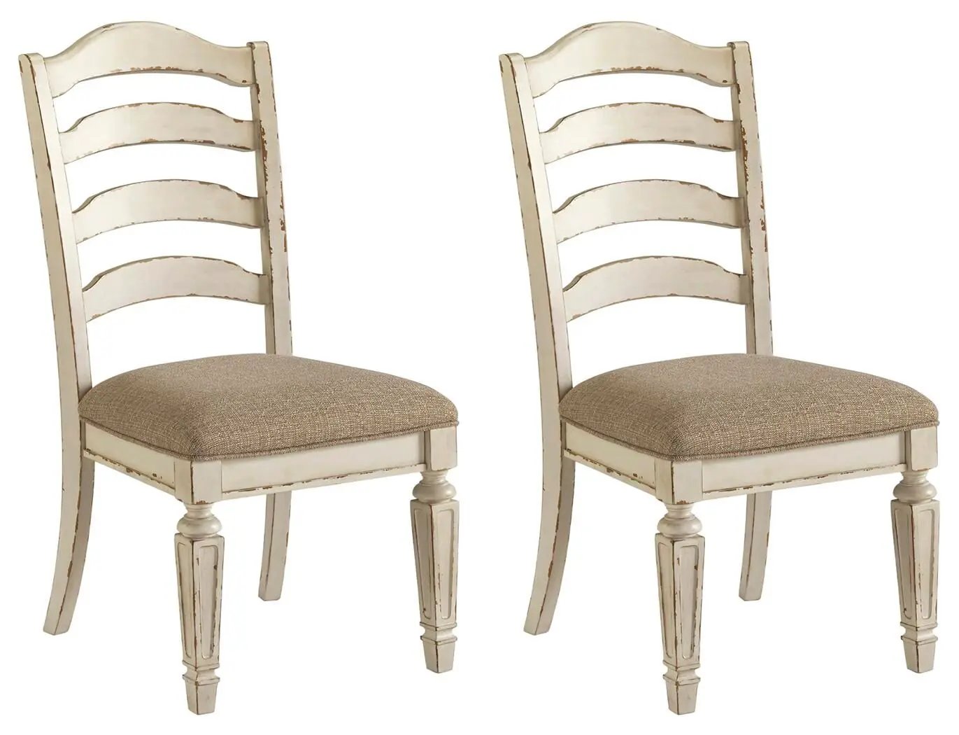Realyn - Dining UPH Side Chair (Set of 2) - Ladderback - Chipped White by Unique Piece Furniture