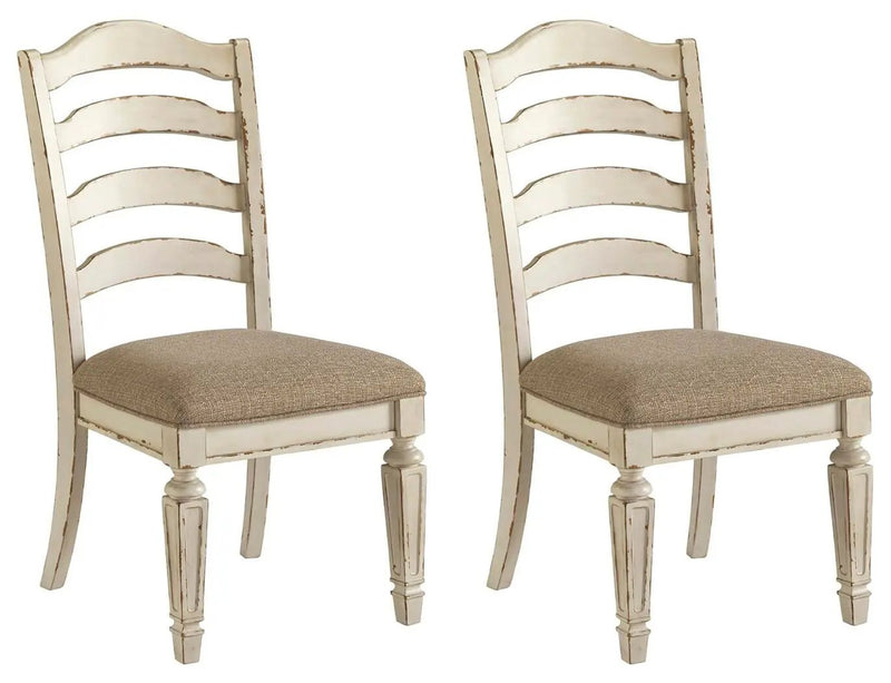 Realyn - Dining UPH Side Chair (Set of 2) - Ladderback - Chipped White by Unique Piece Furniture