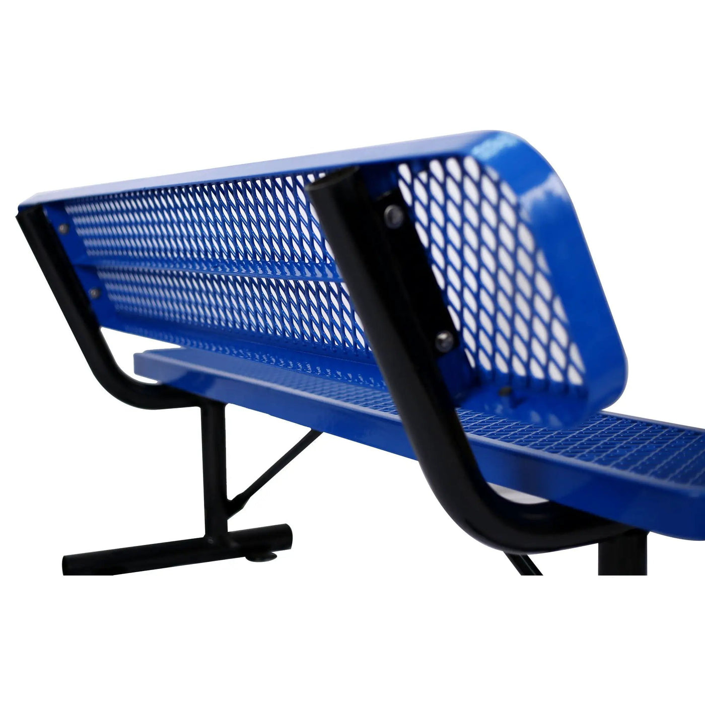 6' Outdoor Steel Bench With Backrest by HouseOfZazla