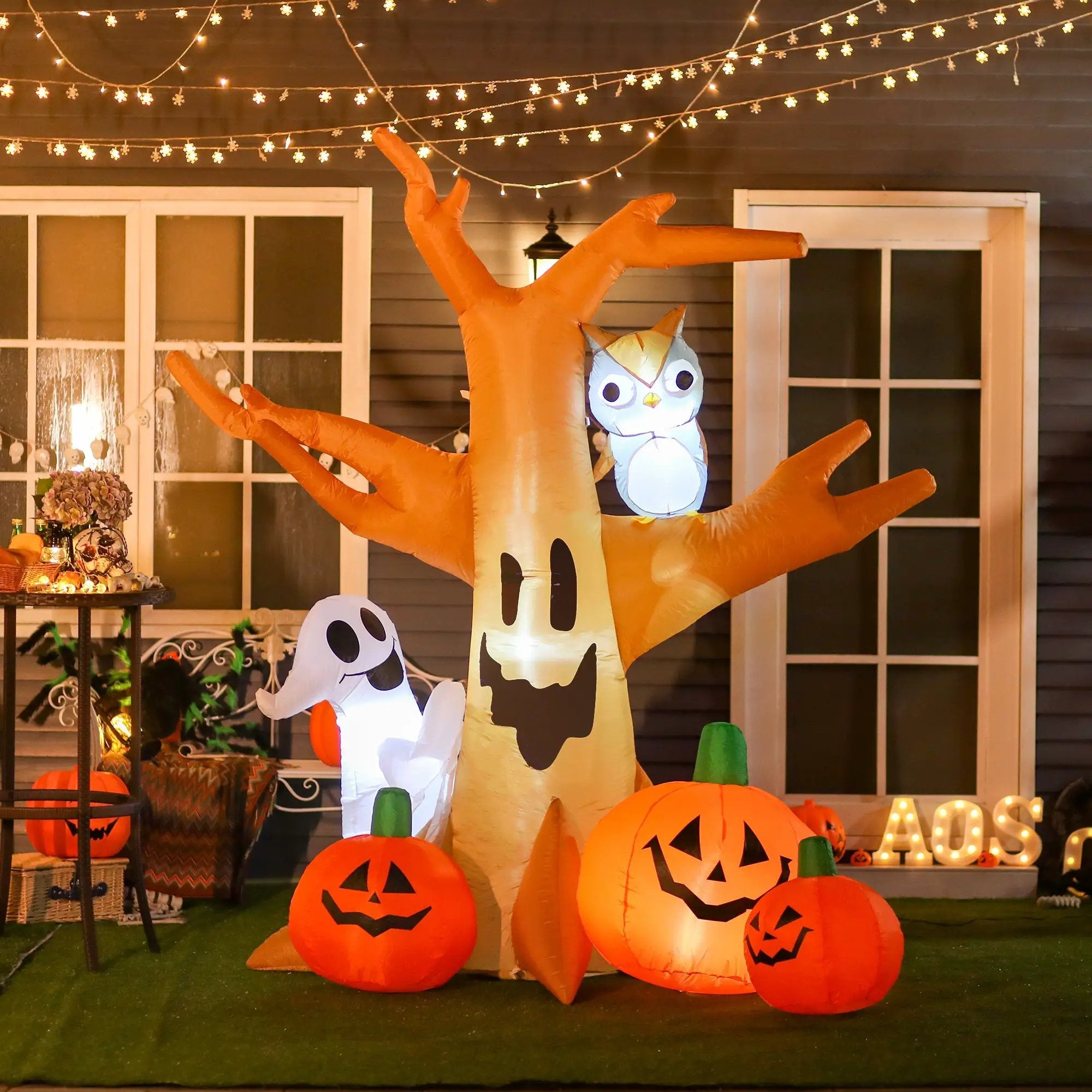 HOMCOM 7.5' Tall Lighted Halloween Inflatable Yard Decoration by HouseOfZazla