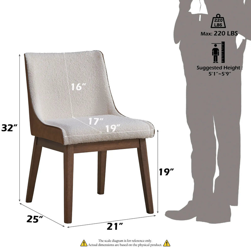 Ginny - 5 Piece With Side Chairs Dining Room Set - Walnut by Unique Piece Furniture