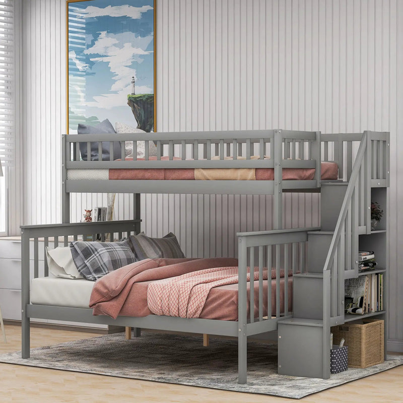 Bunk Bed With Staircase by HouseOfZazla