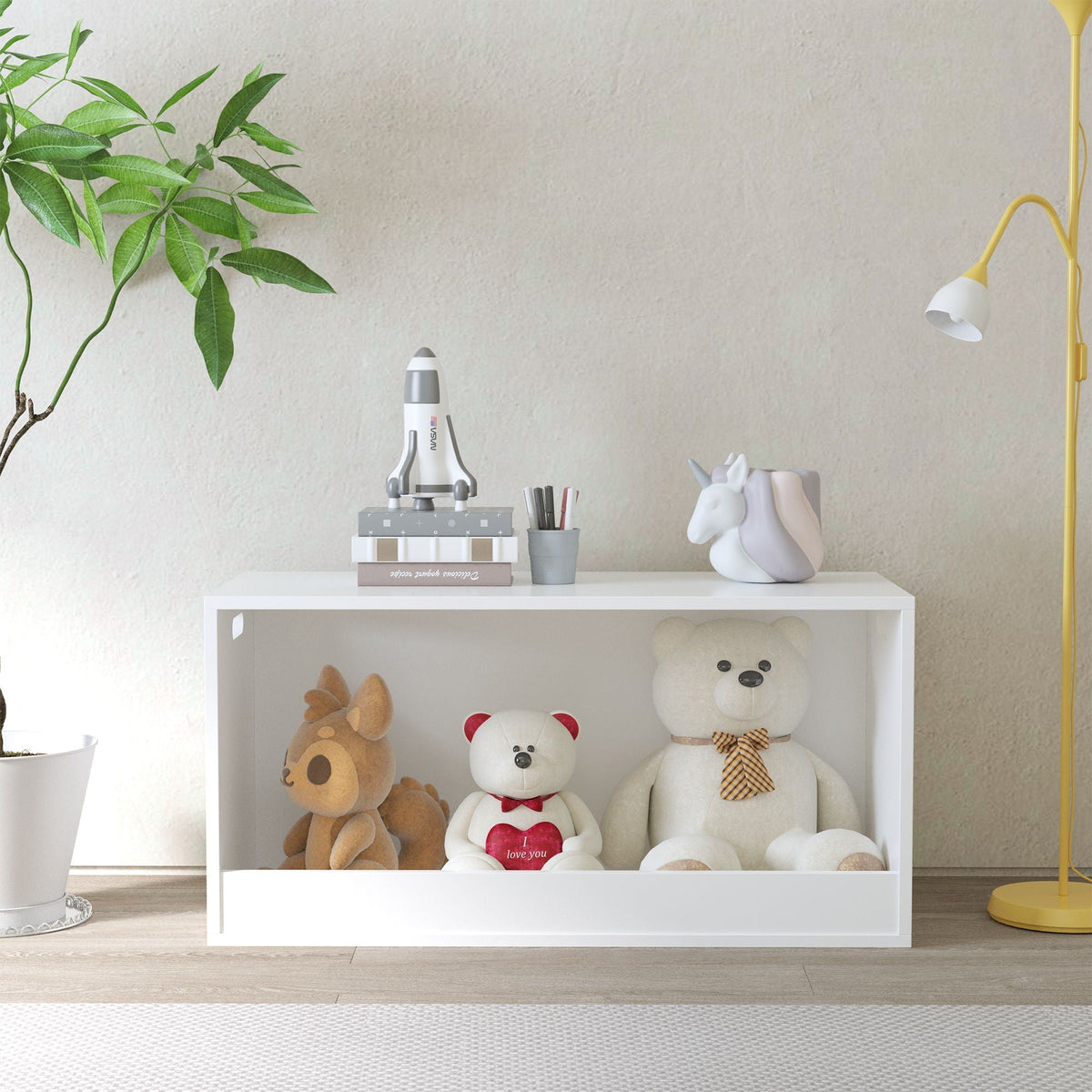 Open Toy Storage Box for Kids with Easy-Access Bin - White, photo 4 of 4