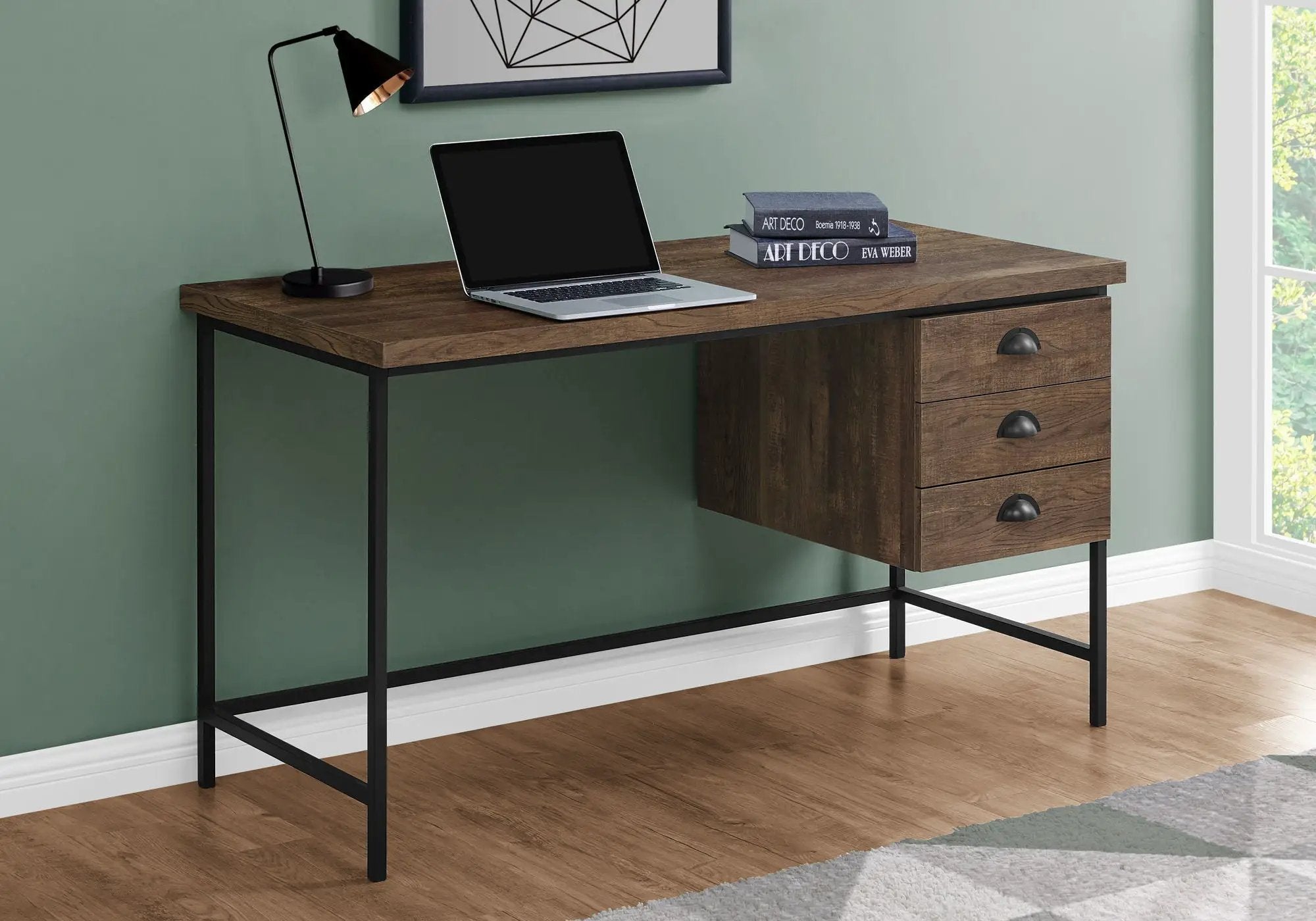 Computer Desk For Home Office, Laptop, 3 Storage Drawers, Contemporary & Moder by Unique Piece Furniture