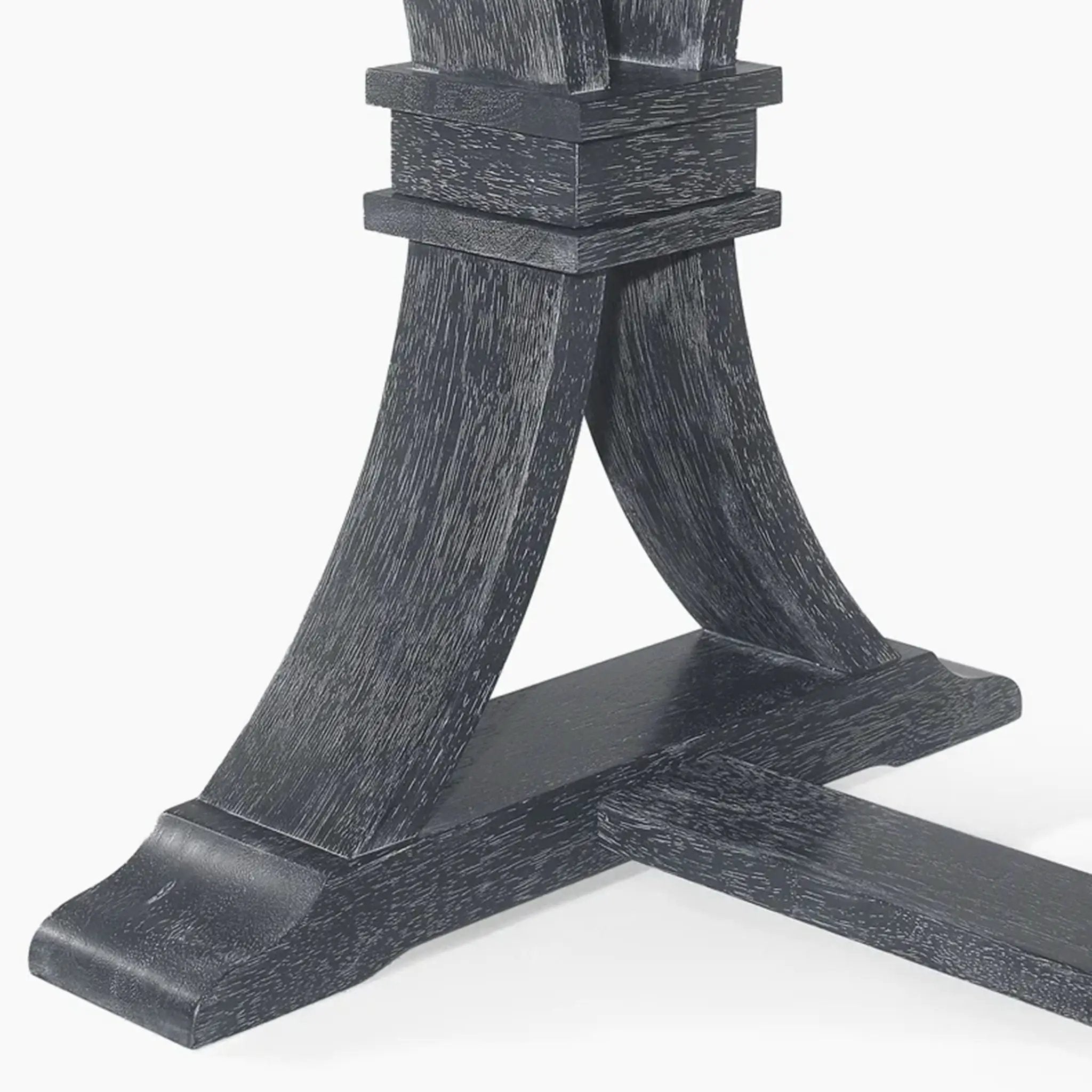 Devingo Extendable Dining Table Rustic Style - Gray by HouseOfZazla