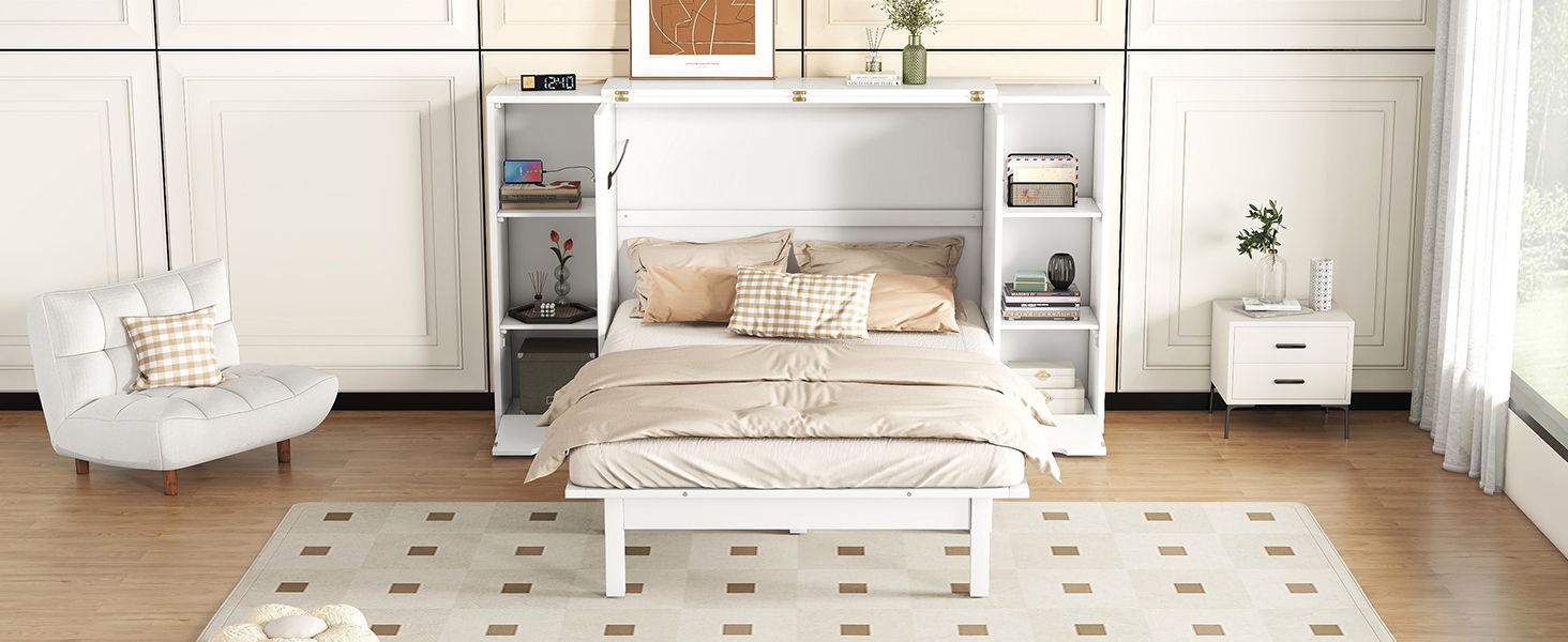 Murphy Bed With Shelves, Drawers And USB Ports by HouseOfZazla