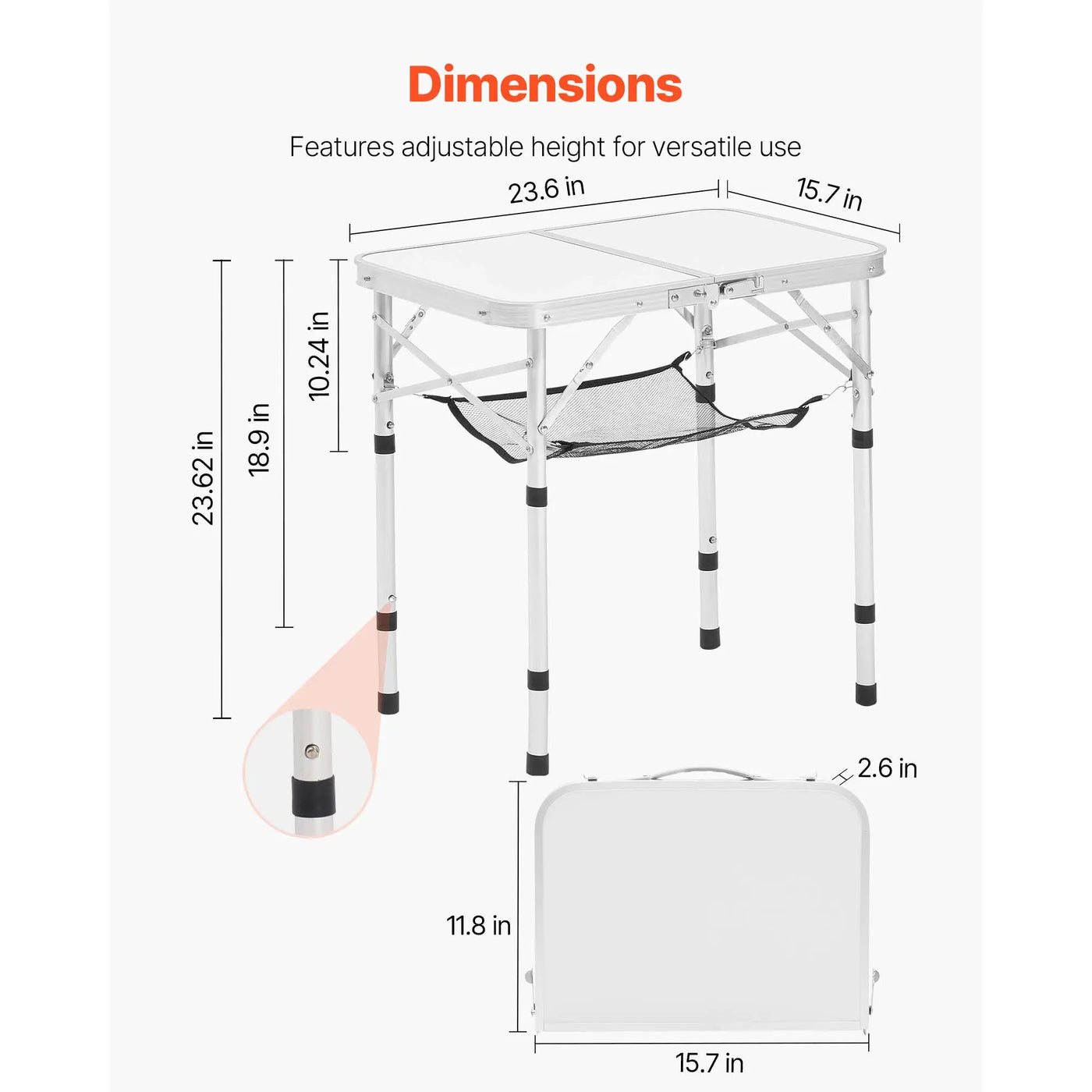 2ft Folding Portable Camping Table by HouseOfZazla